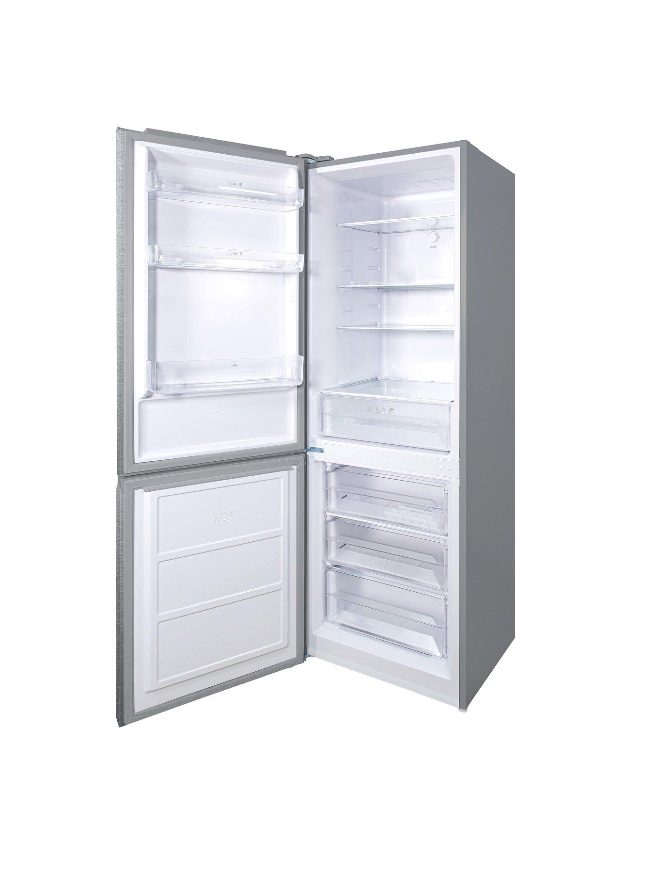  image of russell-hobbs-stainless-steel-60cm-wide-186cm-high-freestanding-total-no-frost-fridge-freezer