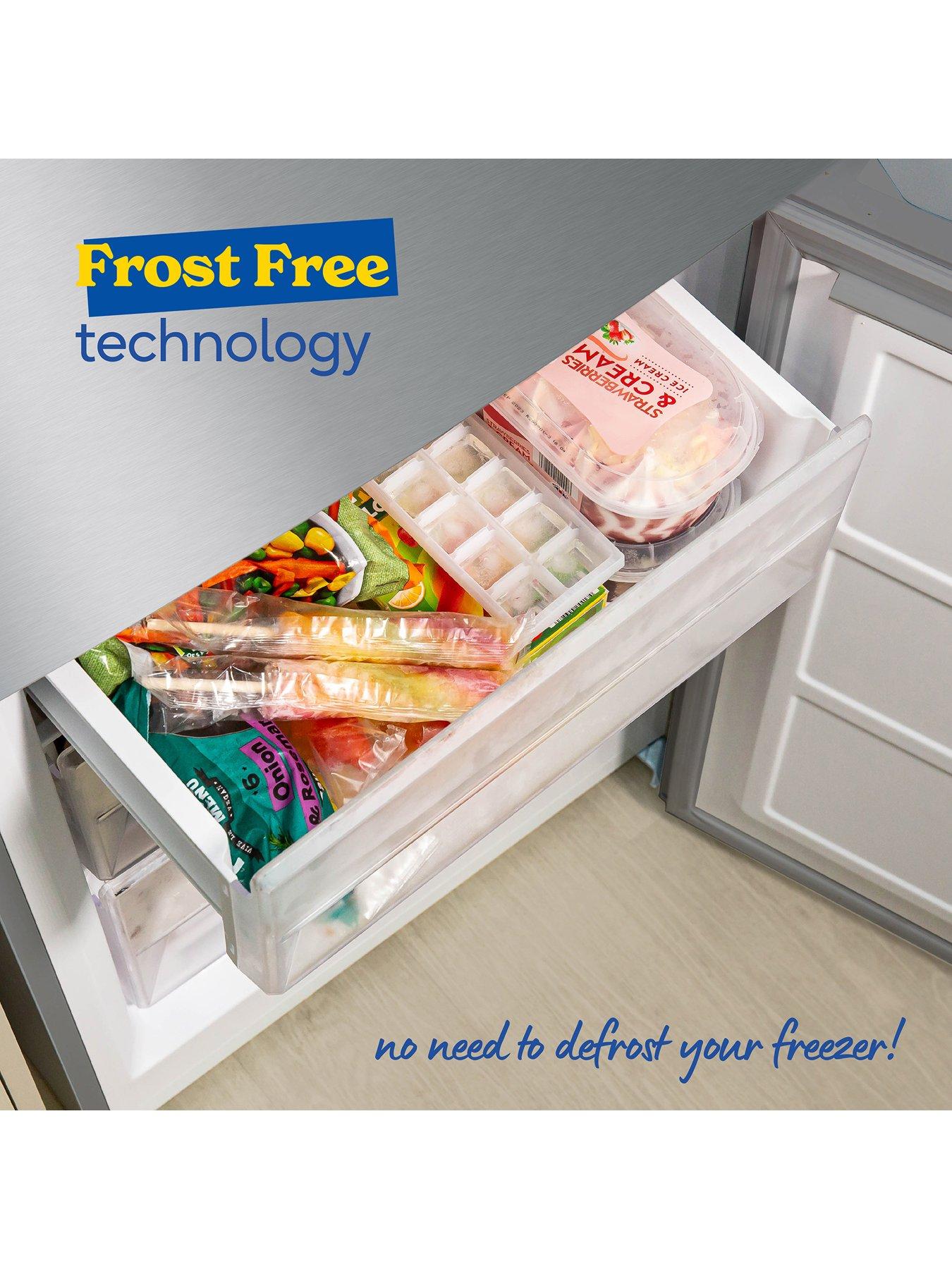  image of russell-hobbs-stainless-steel-60cm-wide-186cm-high-freestanding-total-no-frost-fridge-freezer