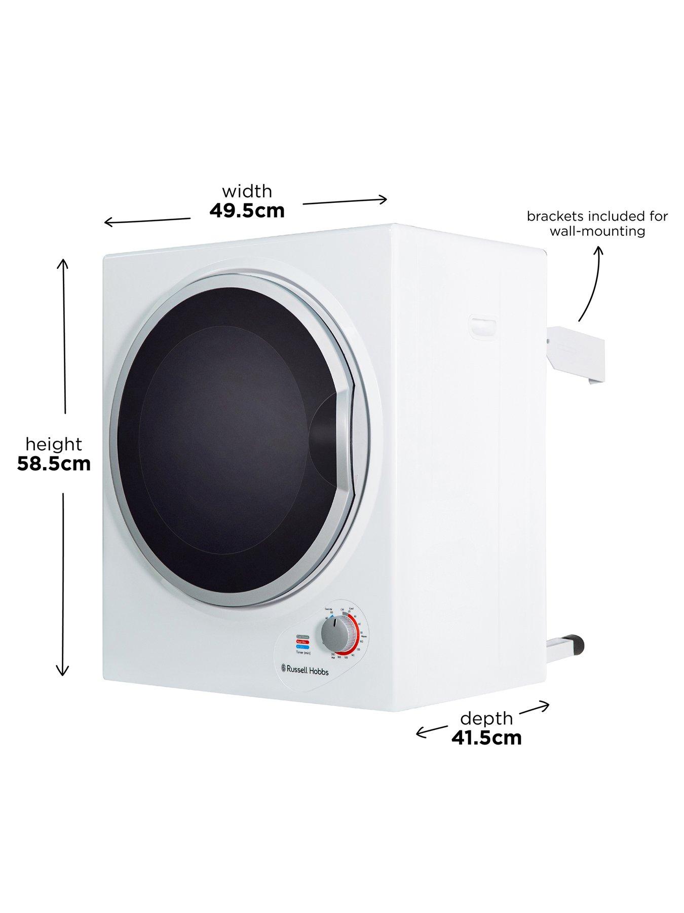 Image 2 of 8 of Russell Hobbs RH3VTD800 2.5kg Compact Vented Tumble Dryer in White