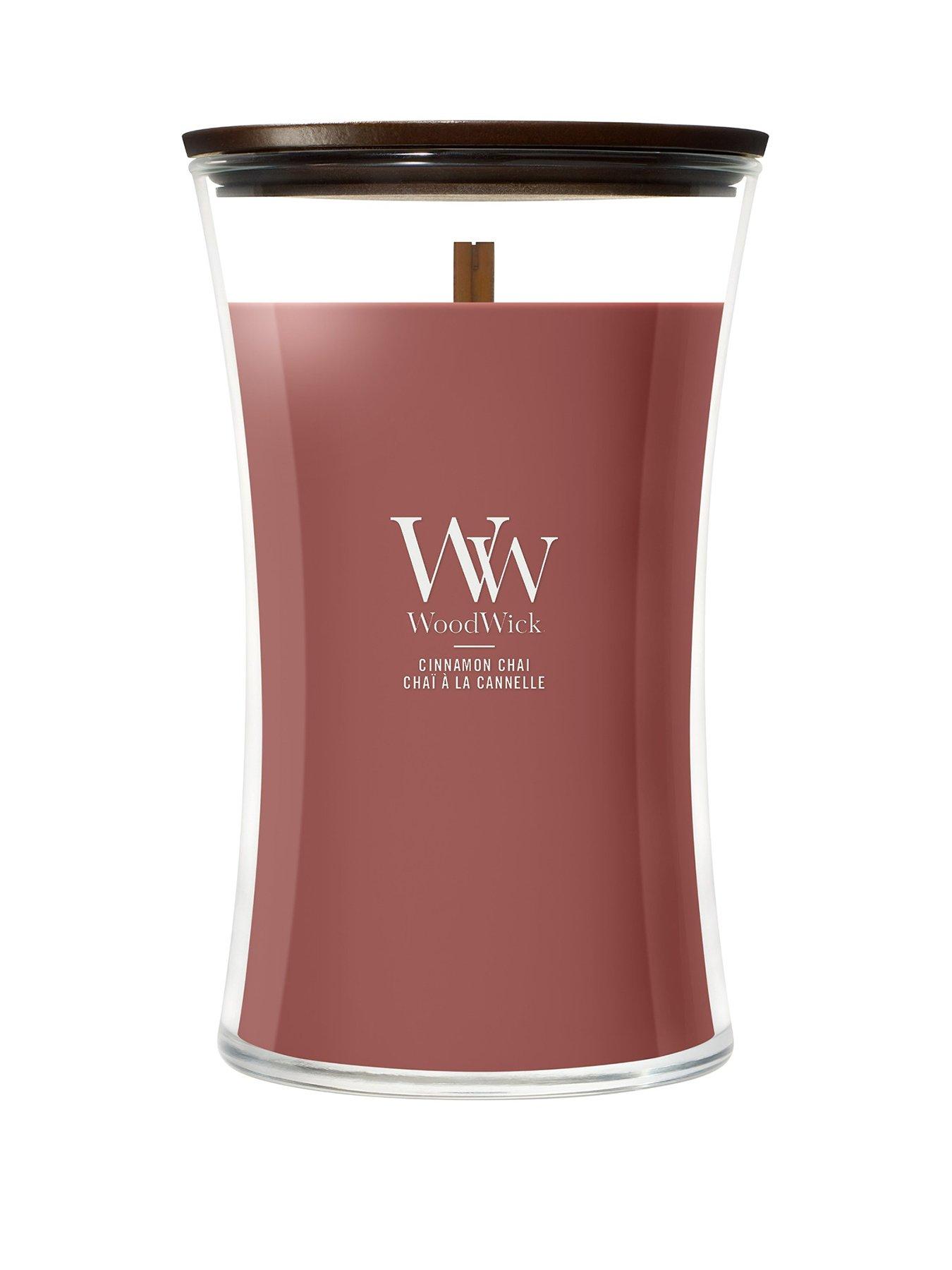 Image 1 of 5 of WoodWick Cinnamon Chai Large Hourglass Candle