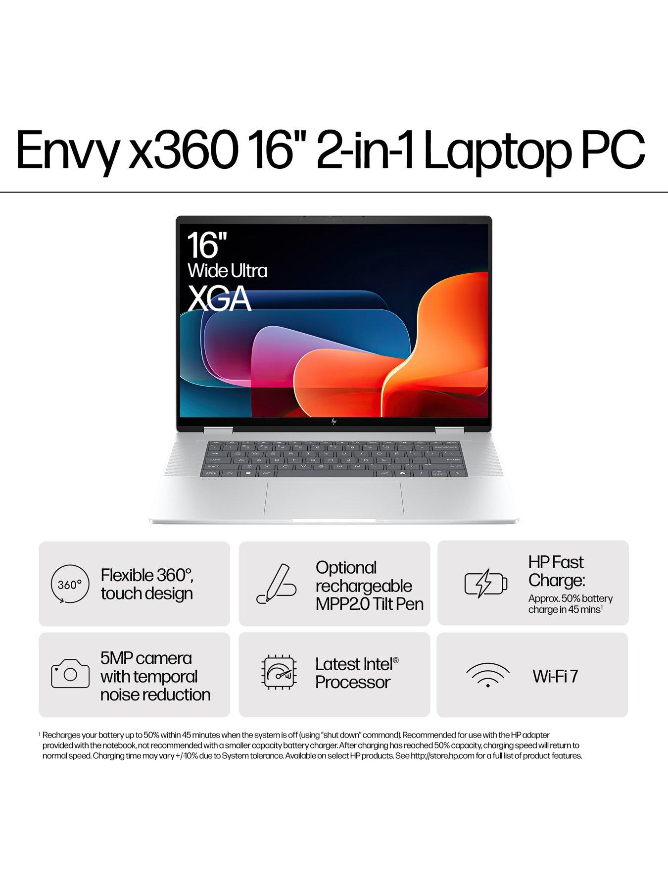 Image 4 of 8 of HP ENVY x360 16-ac0010na Laptop - Intel<sup>&reg;</sup> Core&trade; Ultra 5 Processor, 8GB RAM, 512GB SSD, 16in WUXGA Touchscreen, 3-Year HP Care Pack Warranty Included
