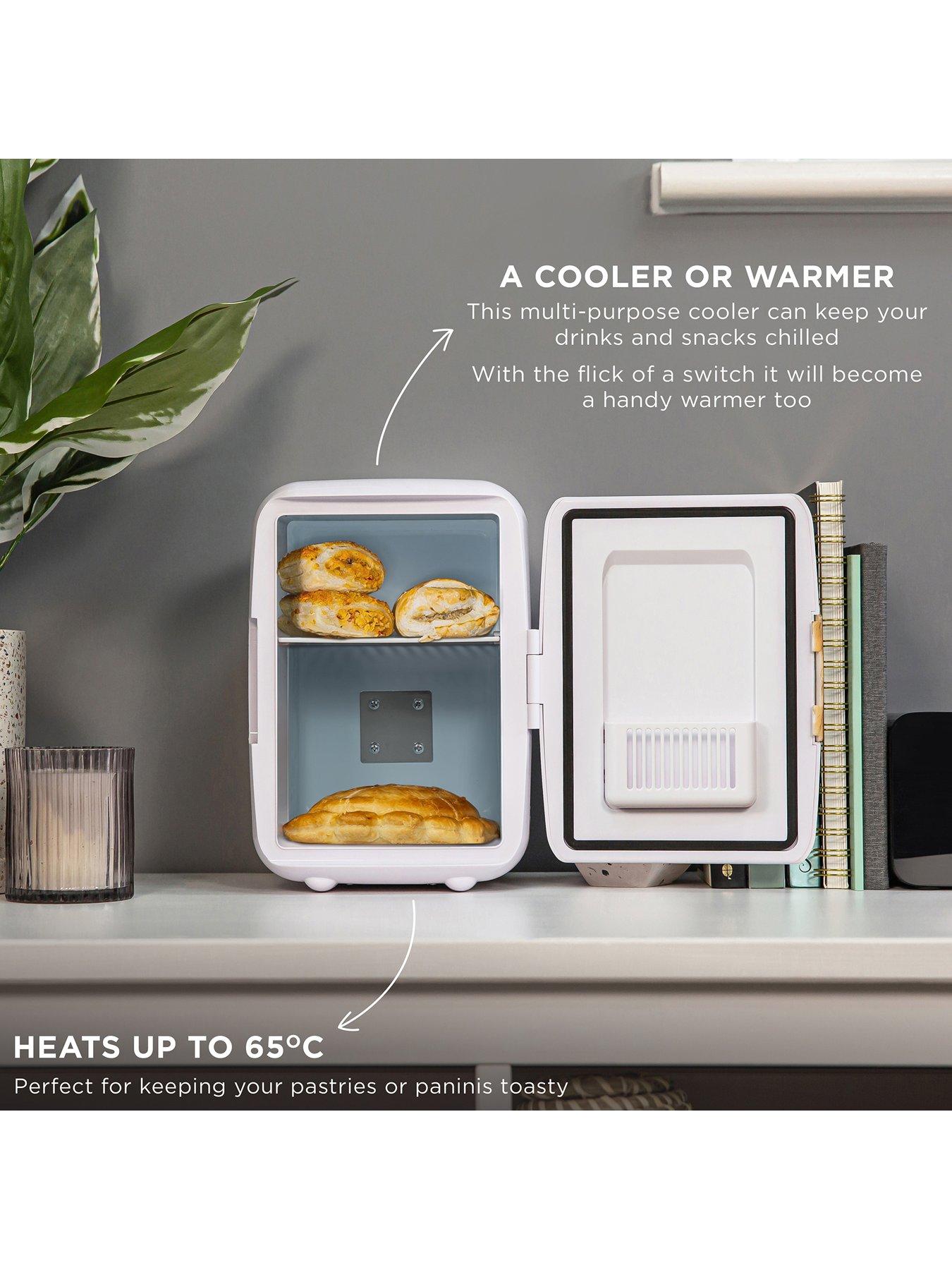  image of russell-hobbs-rh4clr1001scw-4l-mini-compact-cooler-for-drinks-and-cosmetics-scandi-style-white-amp-wood-effect
