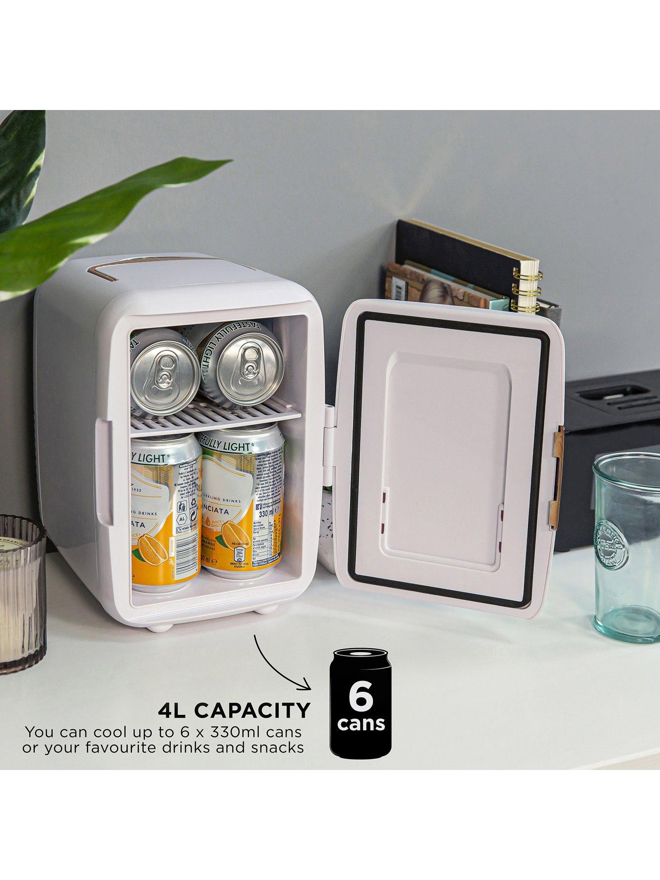  image of russell-hobbs-rh4clr1001scw-4l-mini-compact-cooler-for-drinks-and-cosmetics-scandi-style-white-amp-wood-effect