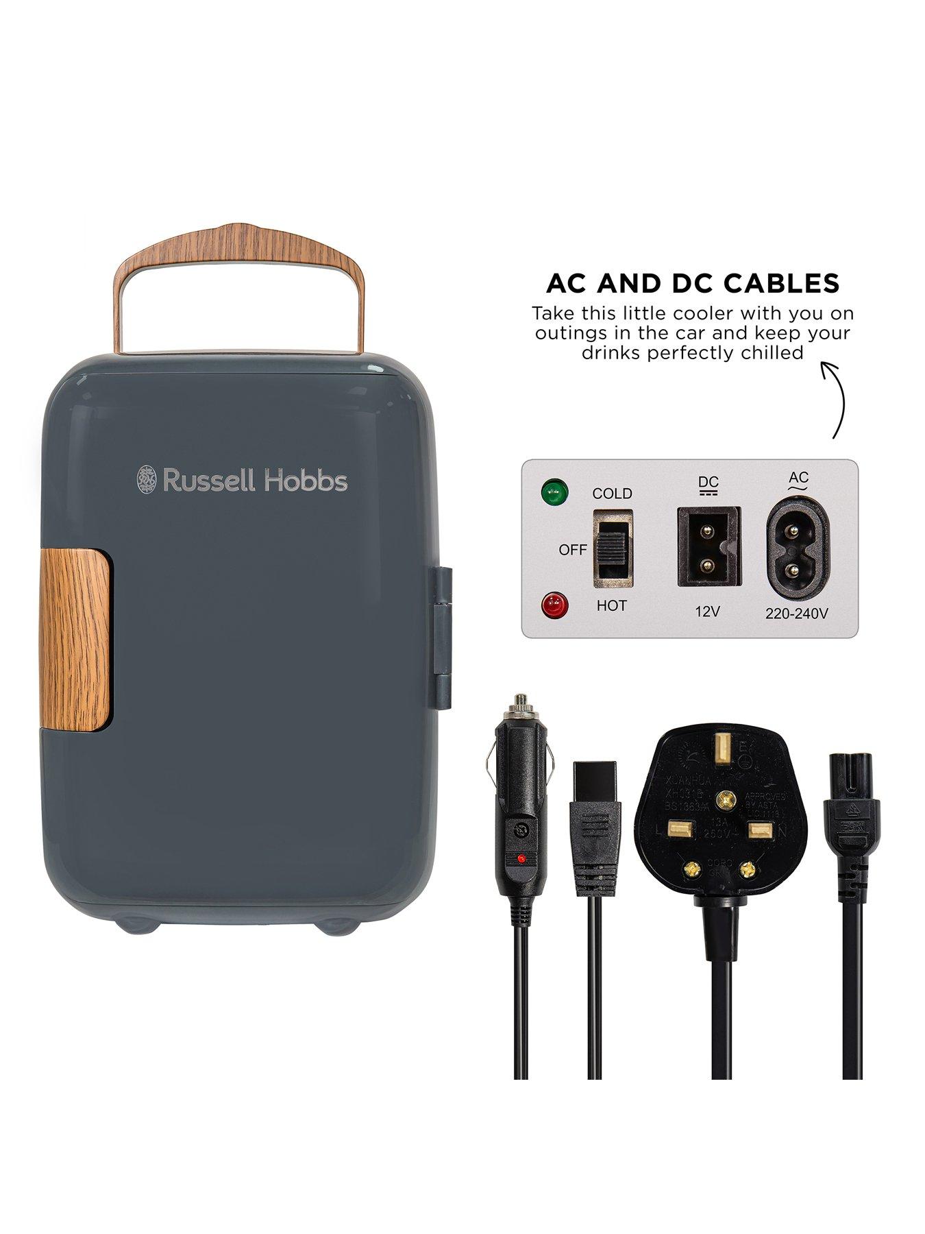  image of russell-hobbs-rh4clr1001scg-4l-mini-compact-cooler-for-drinks-and-cosmetics-scandi-style-grey-amp-wood-effect