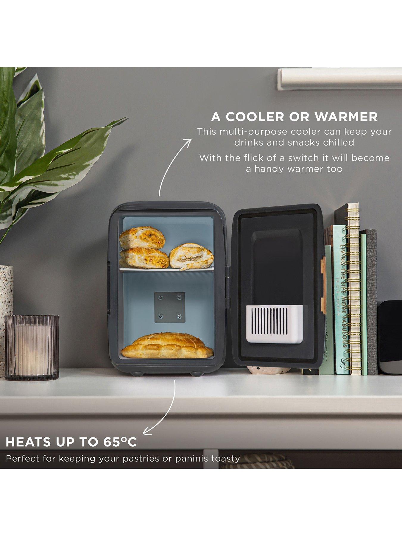  image of russell-hobbs-rh4clr1001scg-4l-mini-compact-cooler-for-drinks-and-cosmetics-scandi-style-grey-amp-wood-effect
