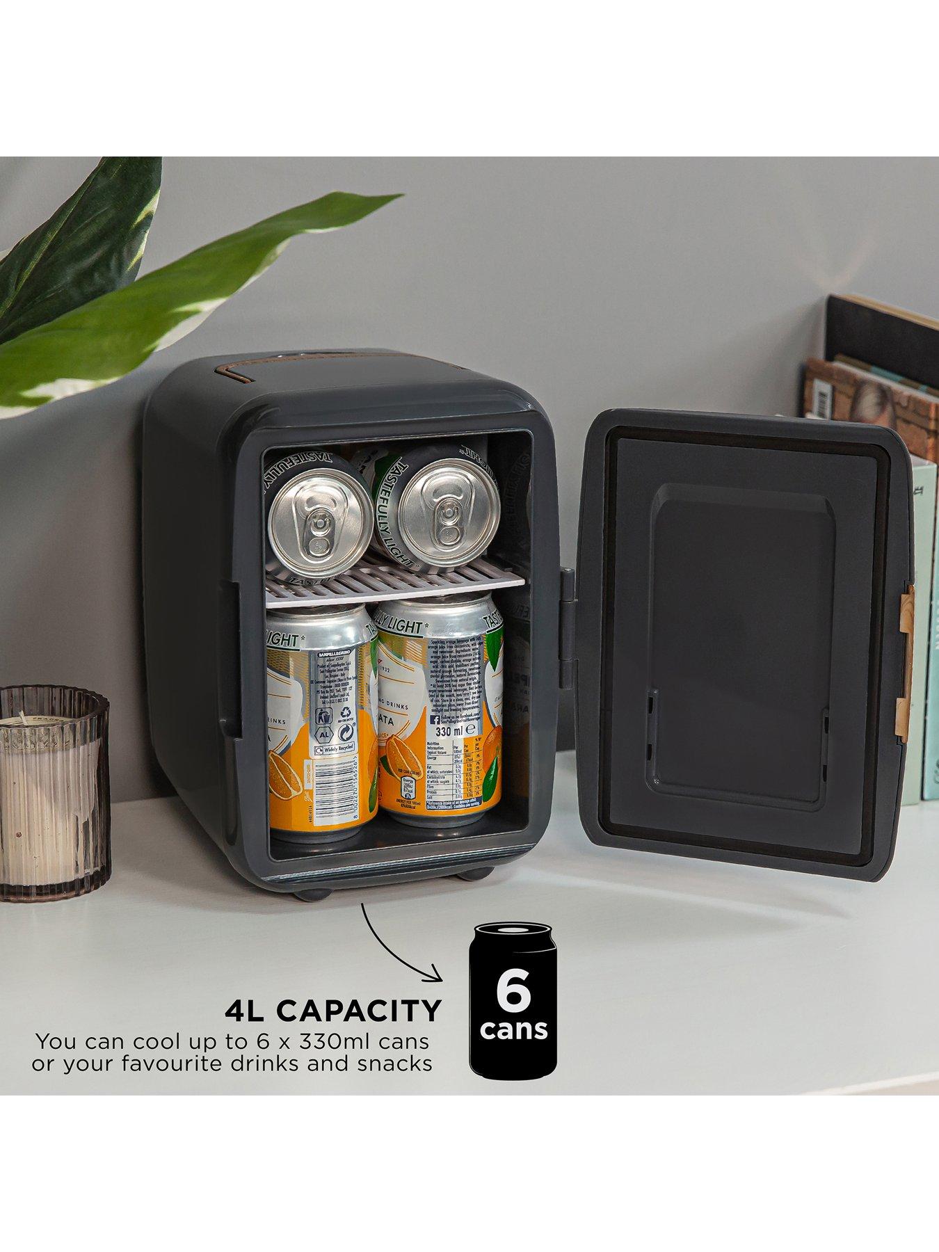  image of russell-hobbs-rh4clr1001scg-4l-mini-compact-cooler-for-drinks-and-cosmetics-scandi-style-grey-amp-wood-effect