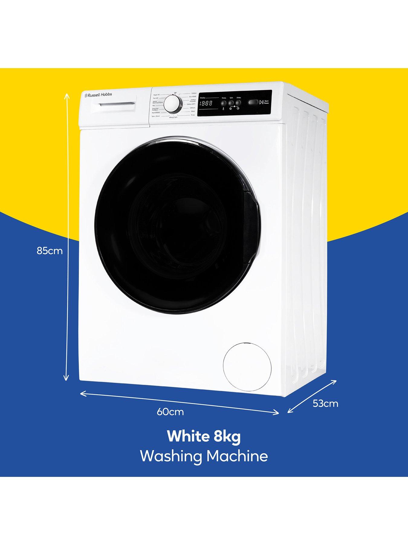  image of russell-hobbs-rh814w111w-11-series-8kg-load-1400rpm-spinnbspwashing-machine-white