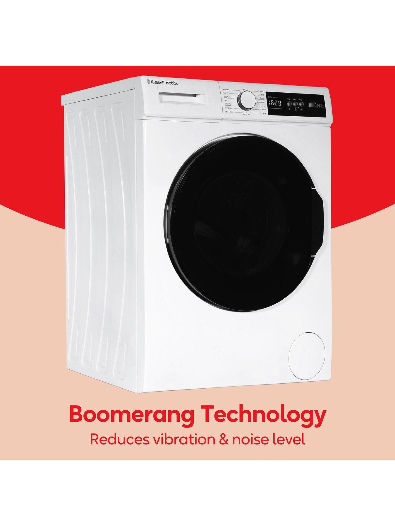  image of russell-hobbs-rh814w111w-11-series-8kg-load-1400rpm-spinnbspwashing-machine-white