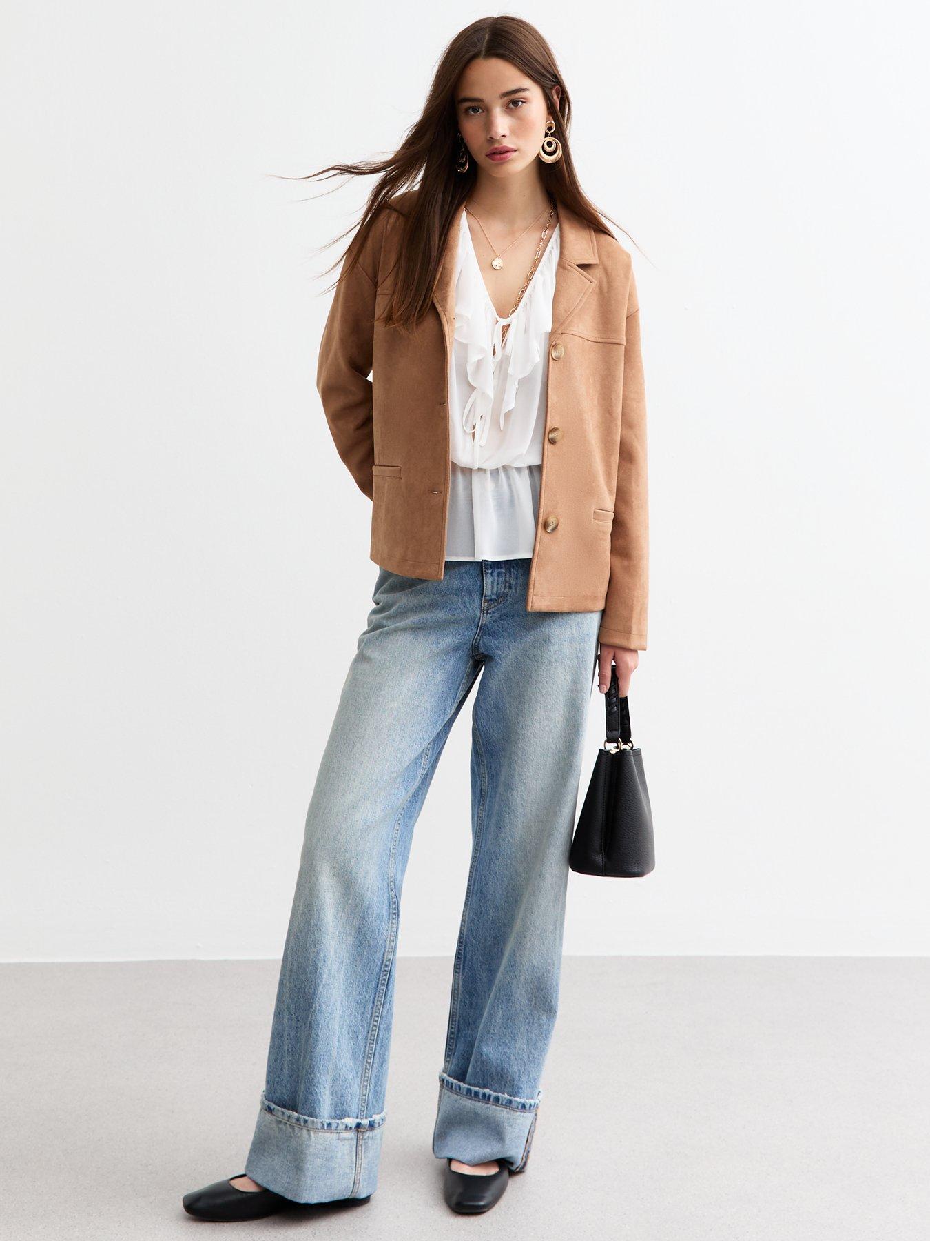 Tan button up jacket hotsell