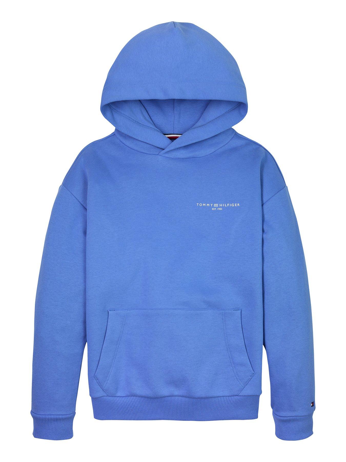  image of tommy-hilfiger-kids-mini-corp-logo-hoodie-blue