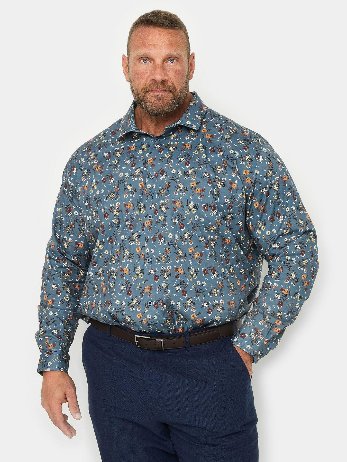 badrhino-storm-blue-flower-shirt