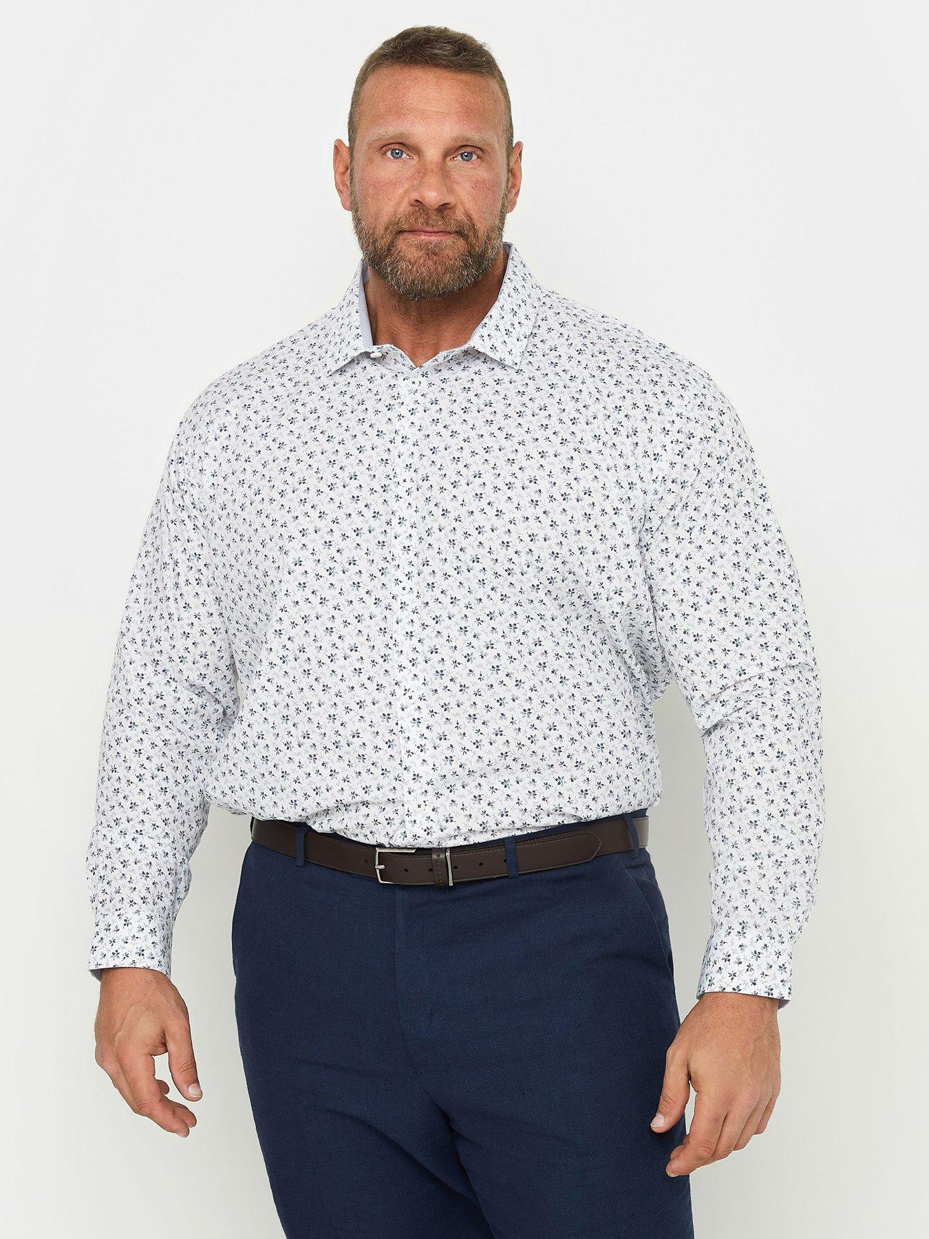 undefined White  &  Blue Flower Shirt