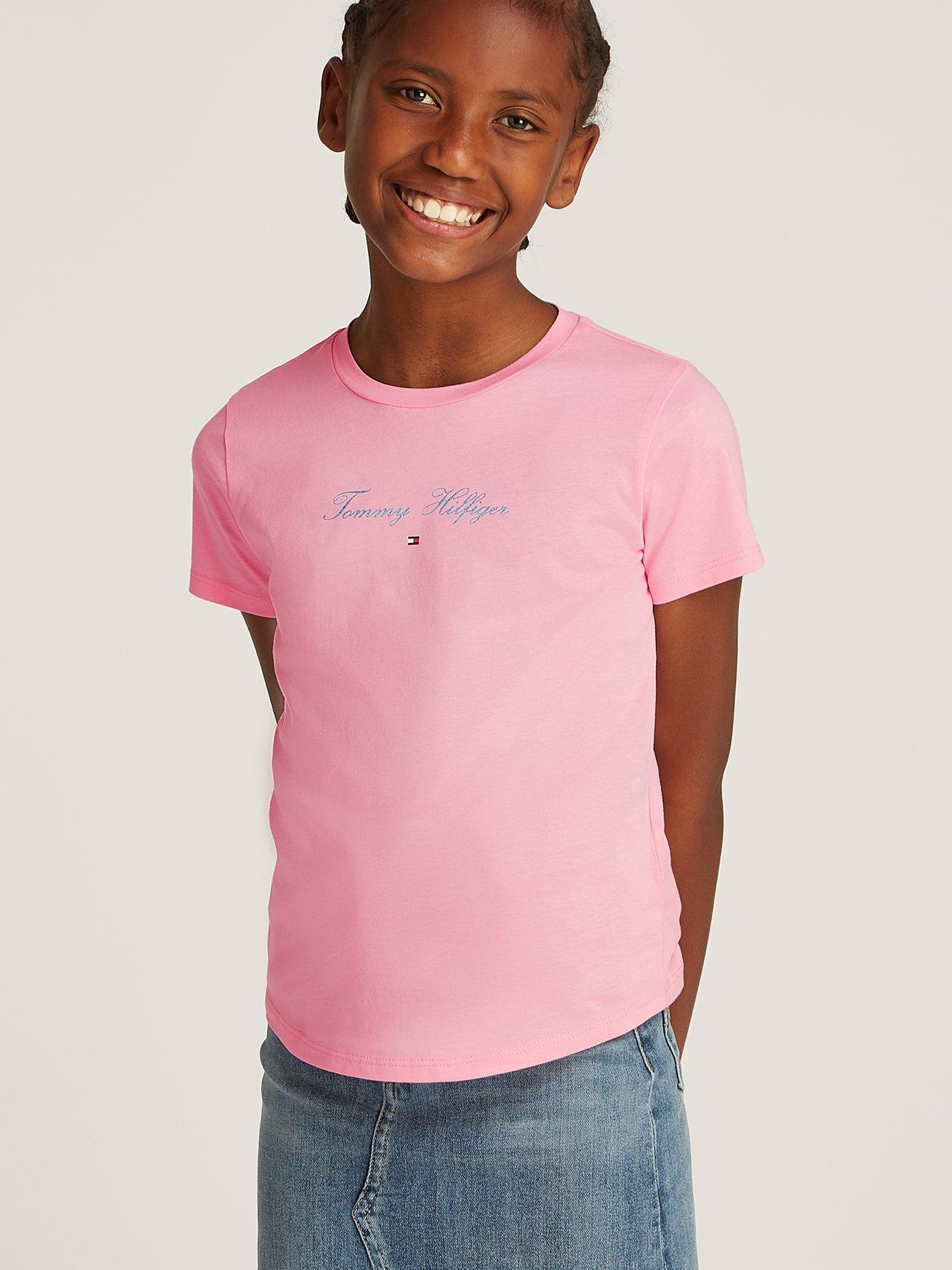 tommy-hilfiger-girls-logo-slim-shirt-pink