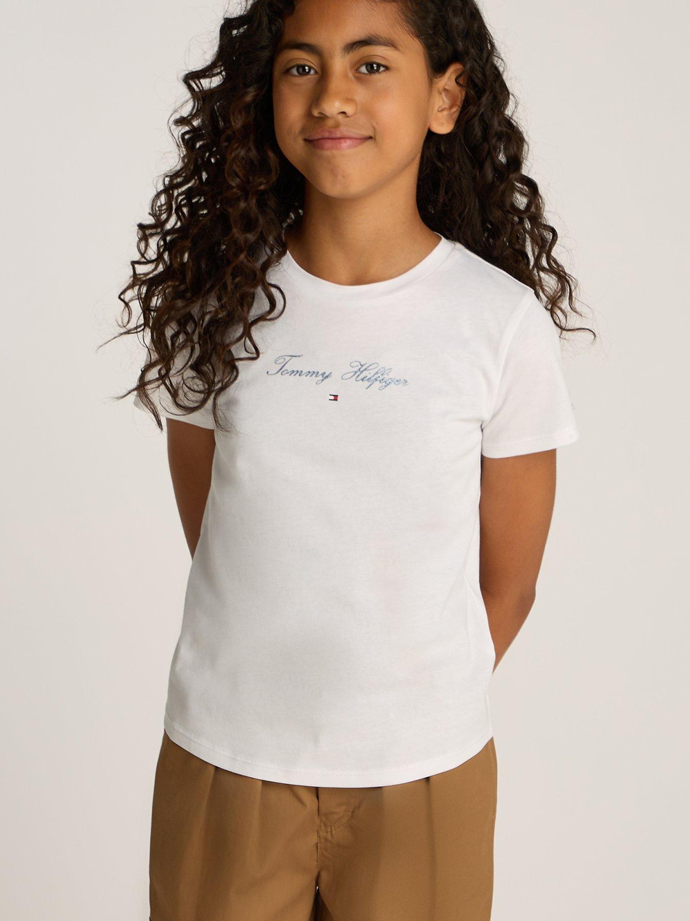 tommy-hilfiger-girls-script-slim-short-sleeve-t-shirt-white