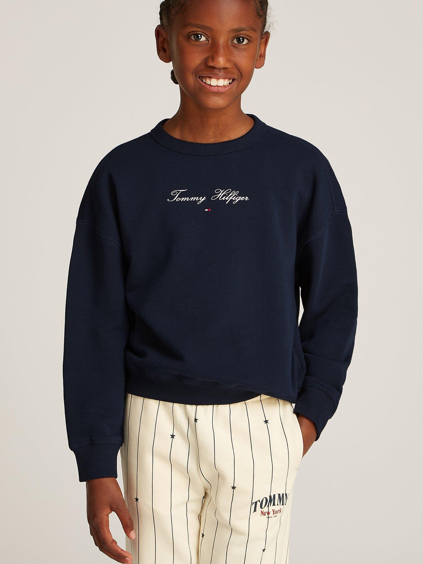 tommy-hilfiger-girls-script-sweatshirt-navy