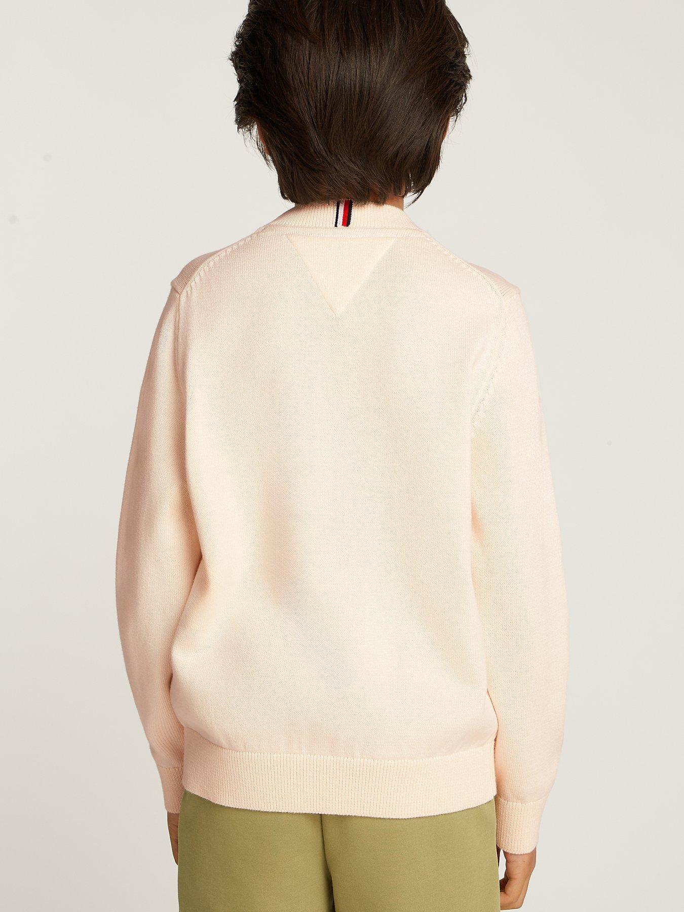 back image of tommy-hilfiger-boys-monotype-1985-sweater-cream