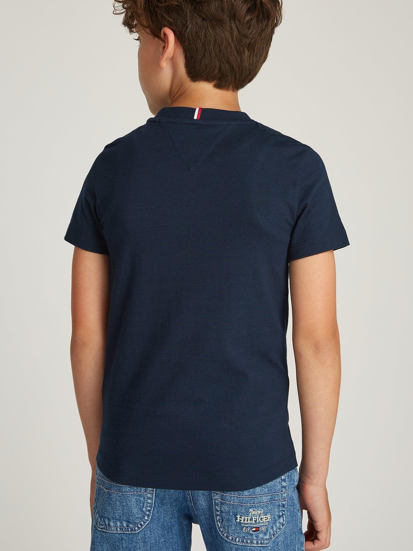 image of tommy-hilfiger-boys-th-short-sleeve-t-shirt-navy