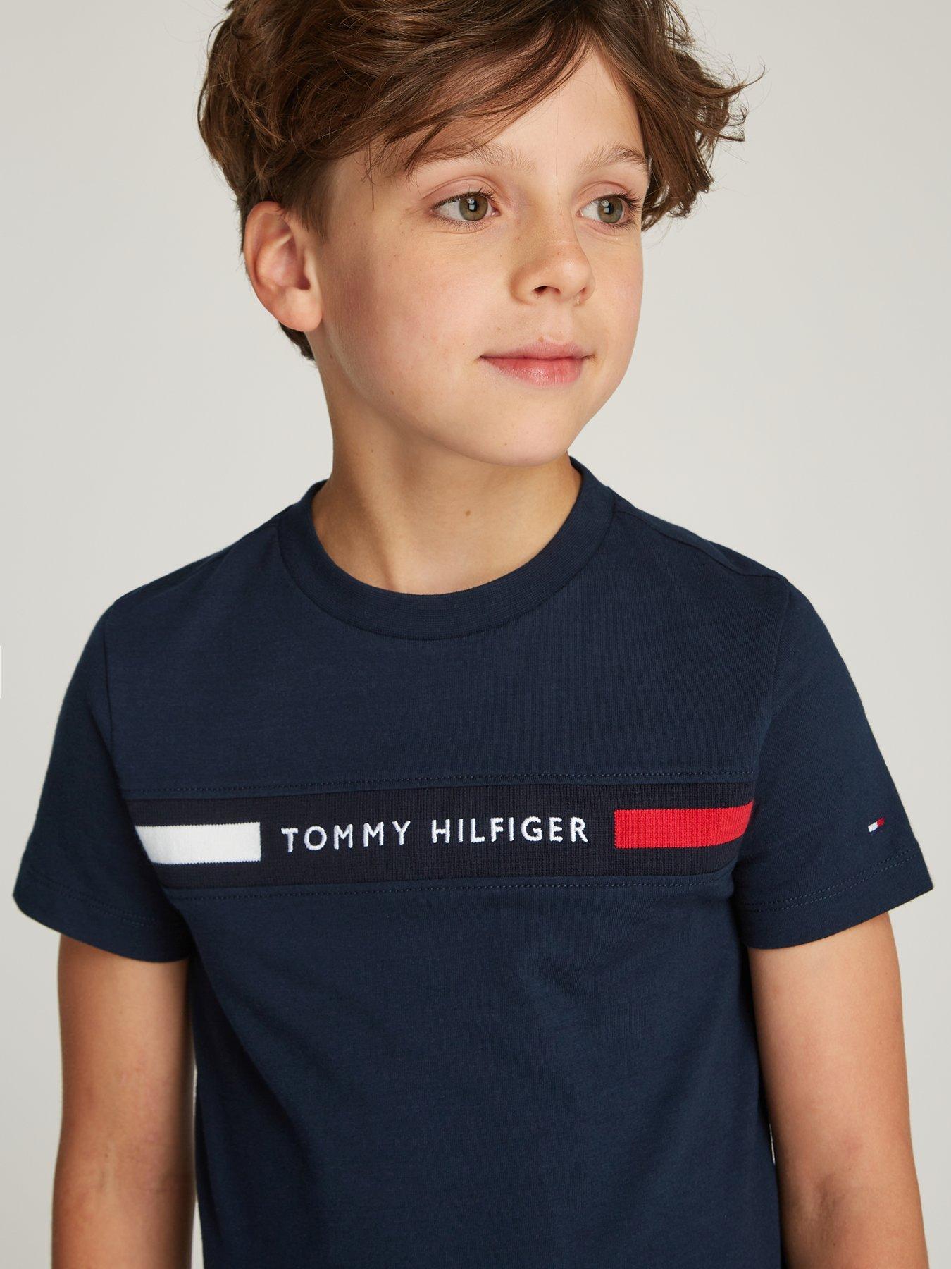  image of tommy-hilfiger-boys-th-short-sleeve-t-shirt-navy