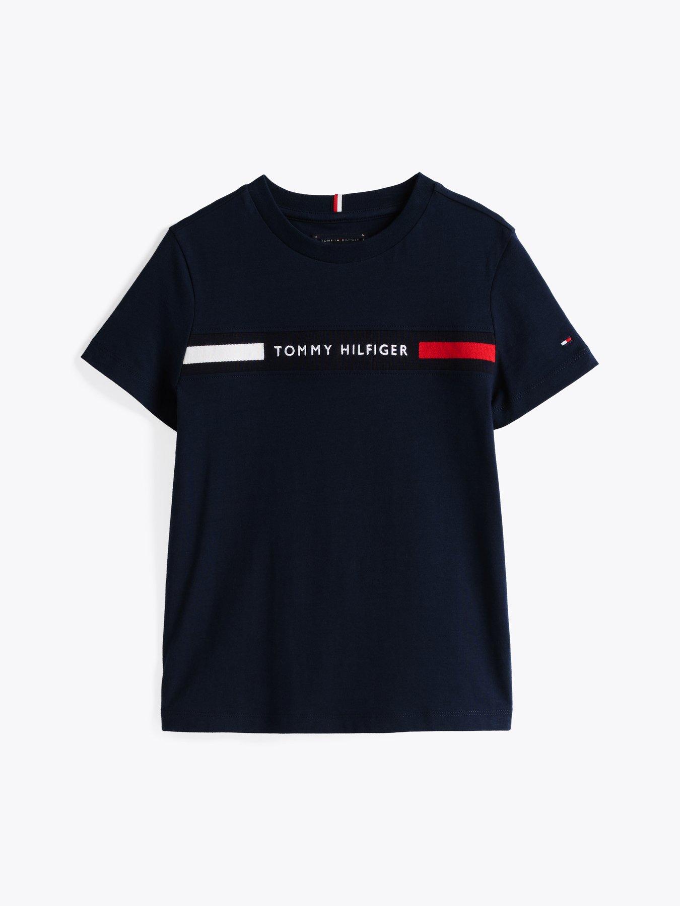  image of tommy-hilfiger-boys-th-short-sleeve-t-shirt-navy