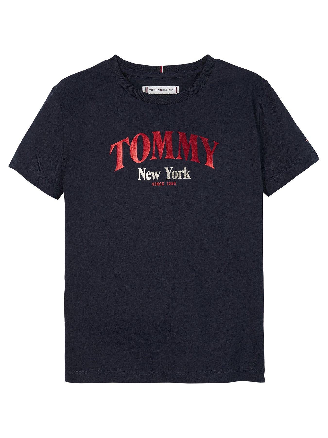 tommy-hilfiger-girls-varsity-regular-short-sleeve-t-shirt-navy