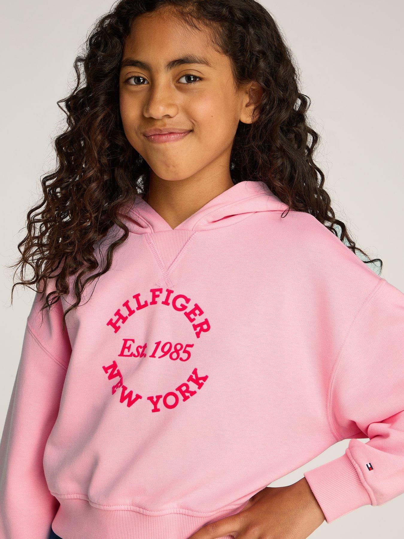  image of tommy-hilfiger-girls-new-york-hoodie-pink