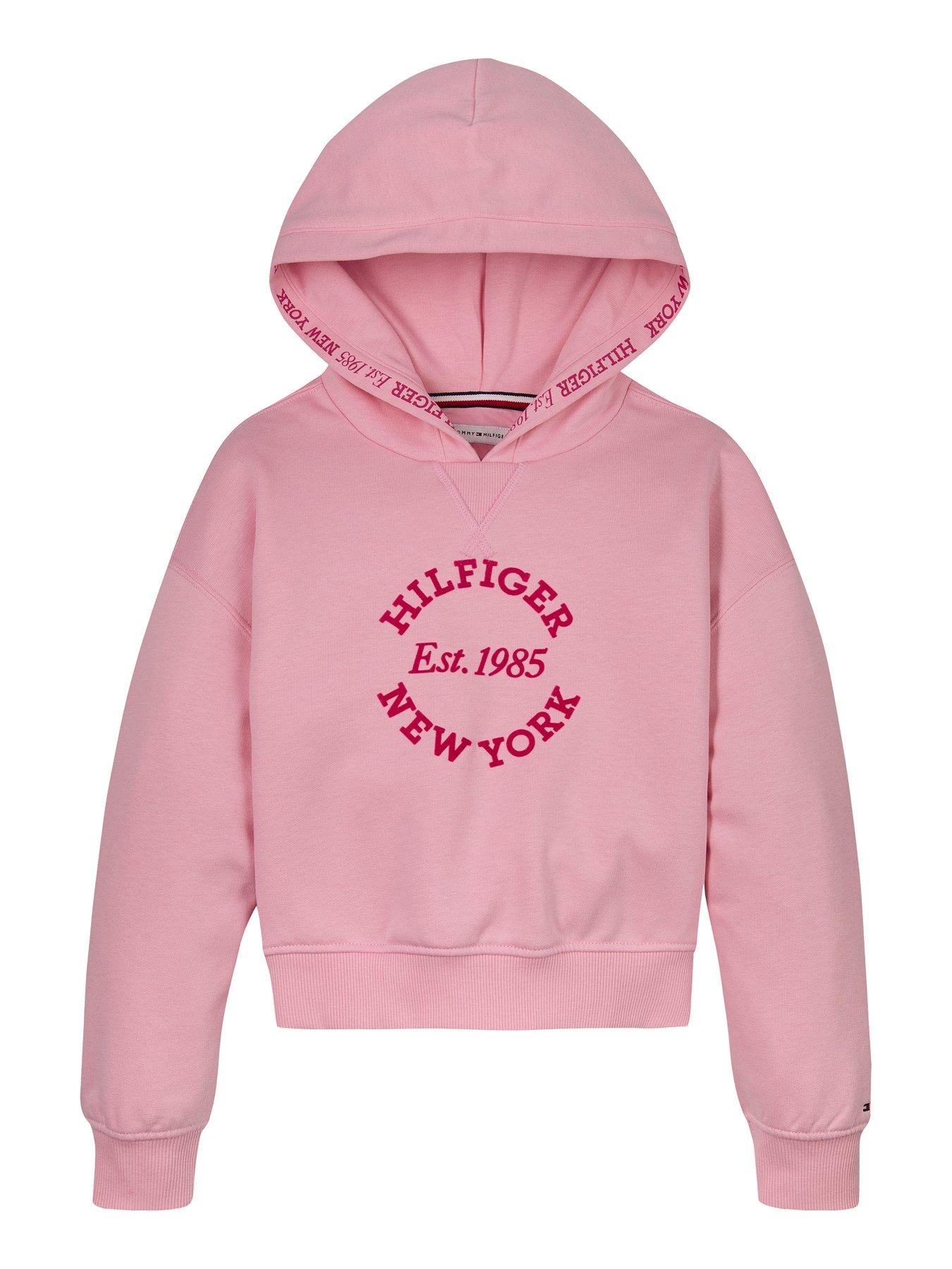  image of tommy-hilfiger-girls-new-york-hoodie-pink