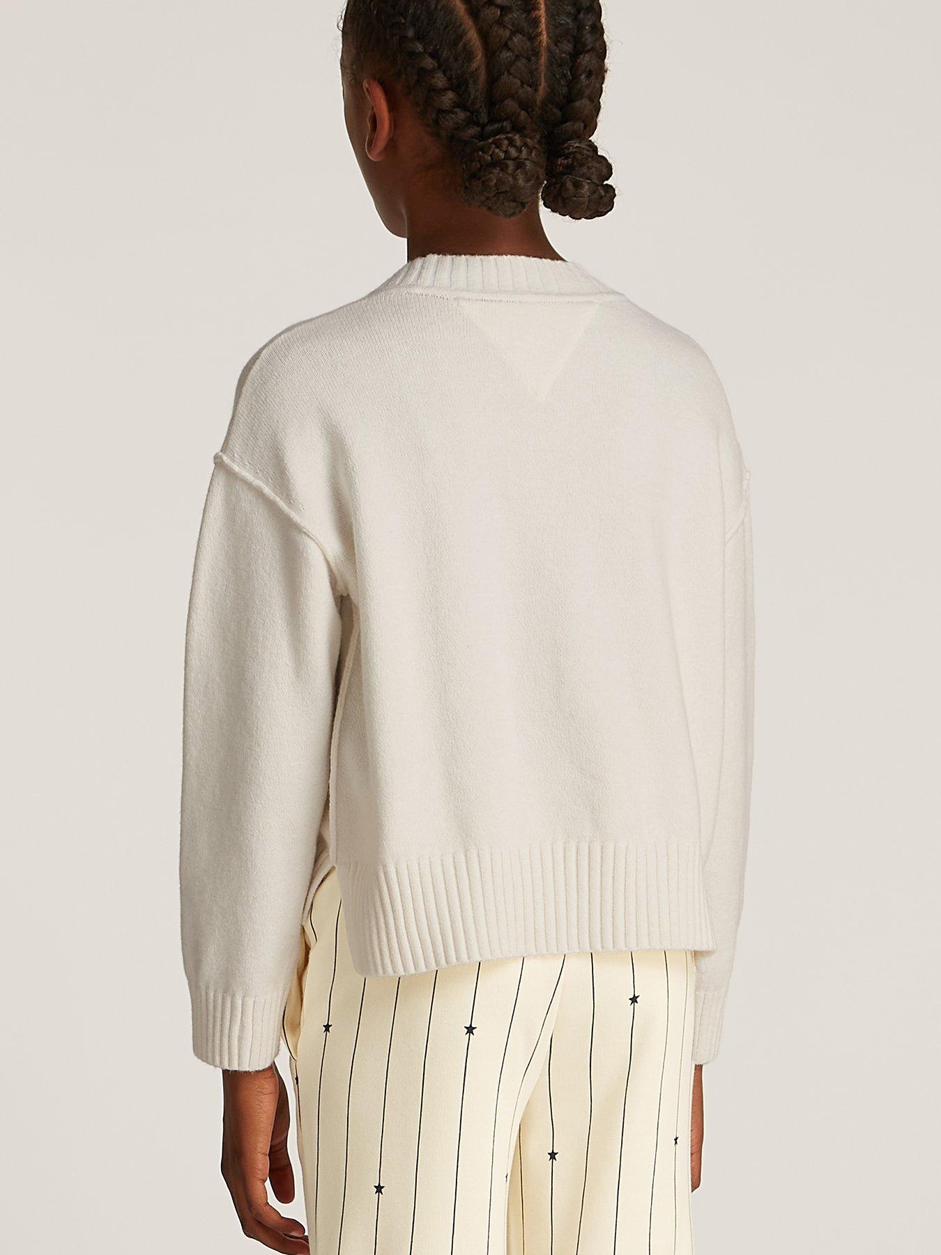  image of tommy-hilfiger-girls-new-york-sweater-ivory