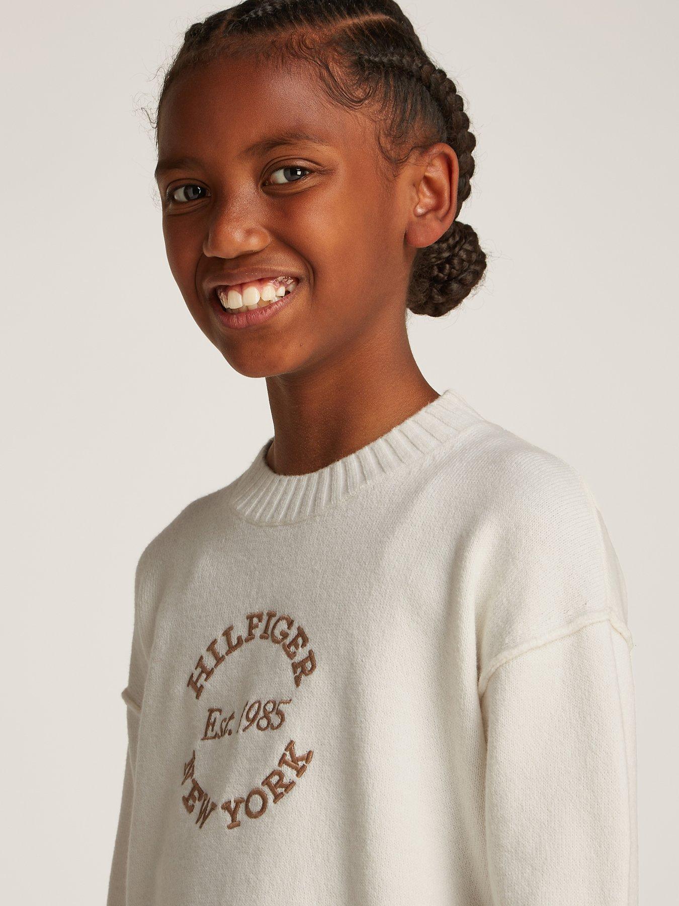  image of tommy-hilfiger-girls-new-york-sweater-ivory
