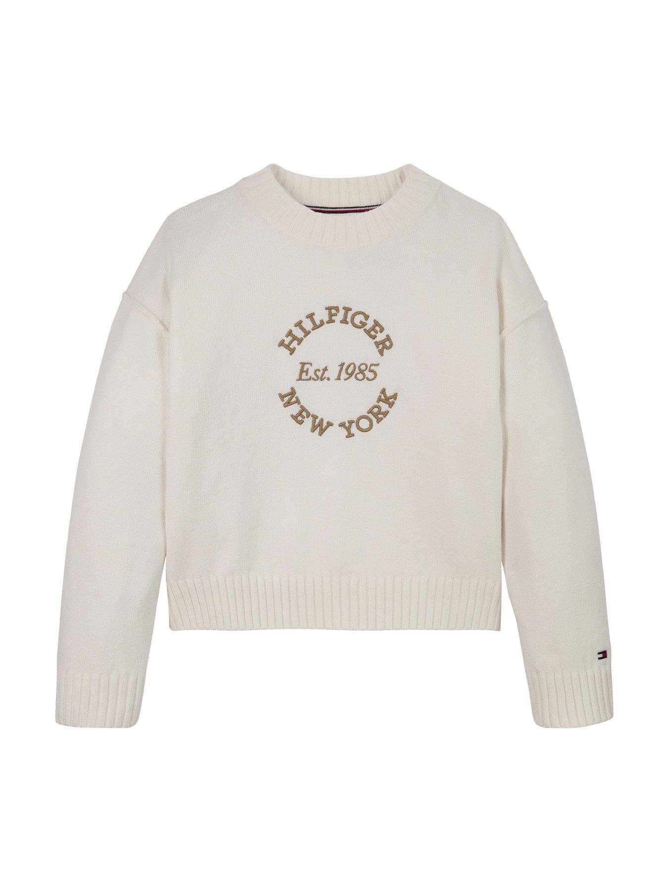  image of tommy-hilfiger-girls-new-york-sweater-ivory