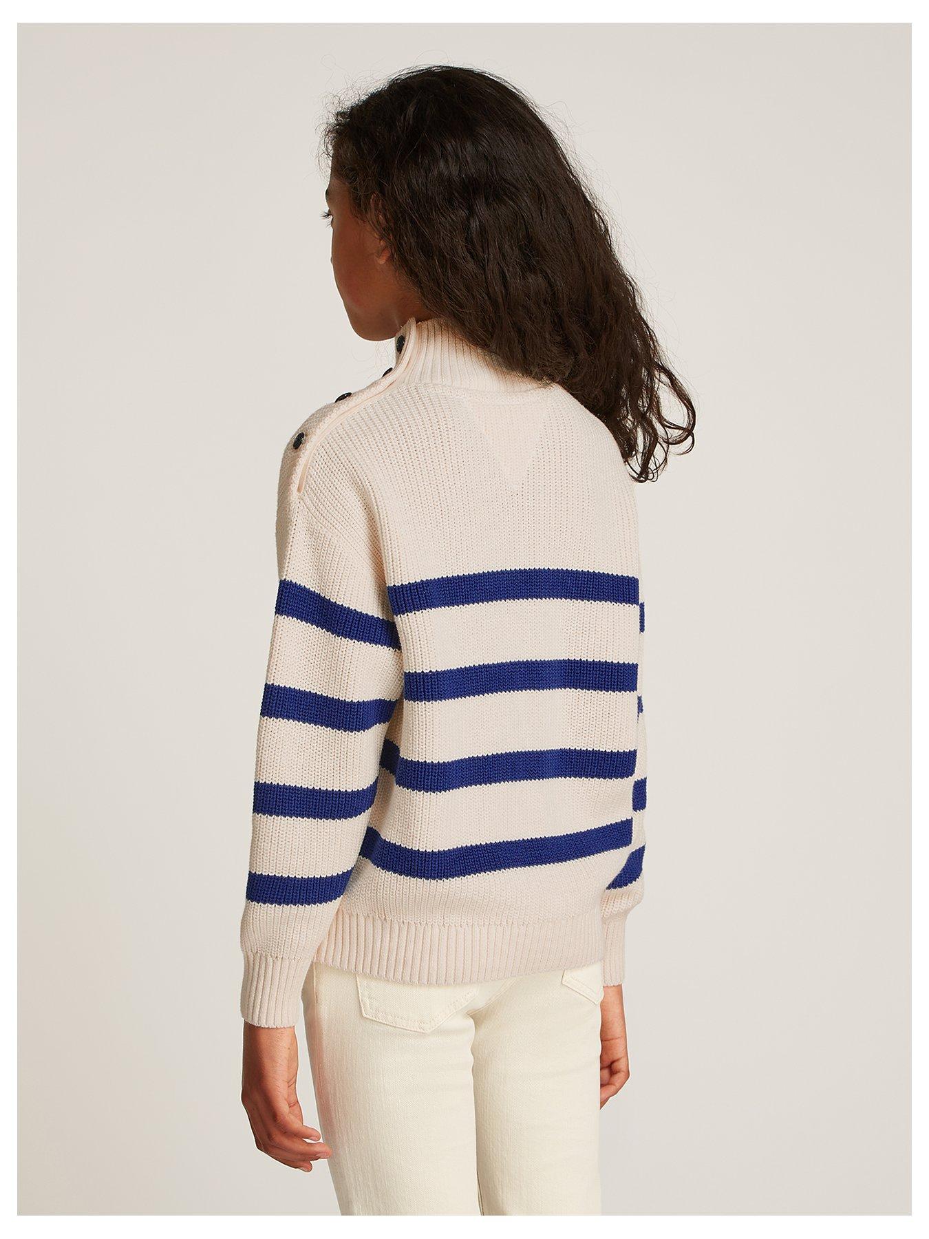  image of tommy-hilfiger-girls-mock-neck-sweater-multi