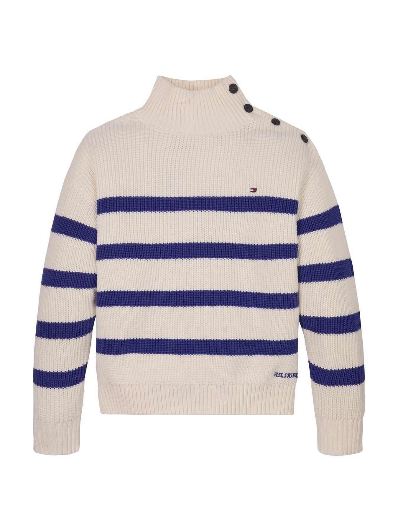  image of tommy-hilfiger-girls-mock-neck-sweater-multi