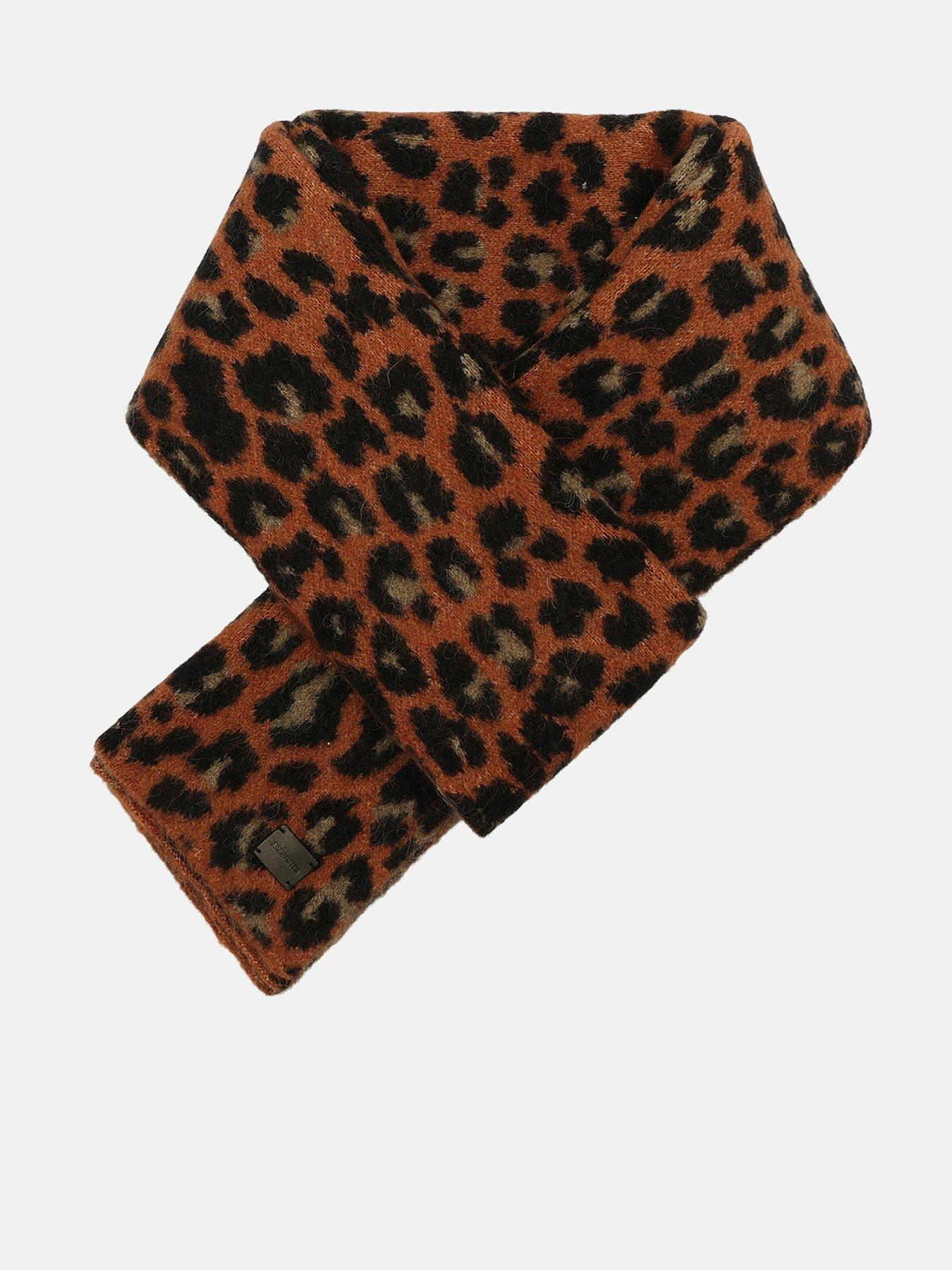 undefined Brushed Leopard Scarf  - Beige