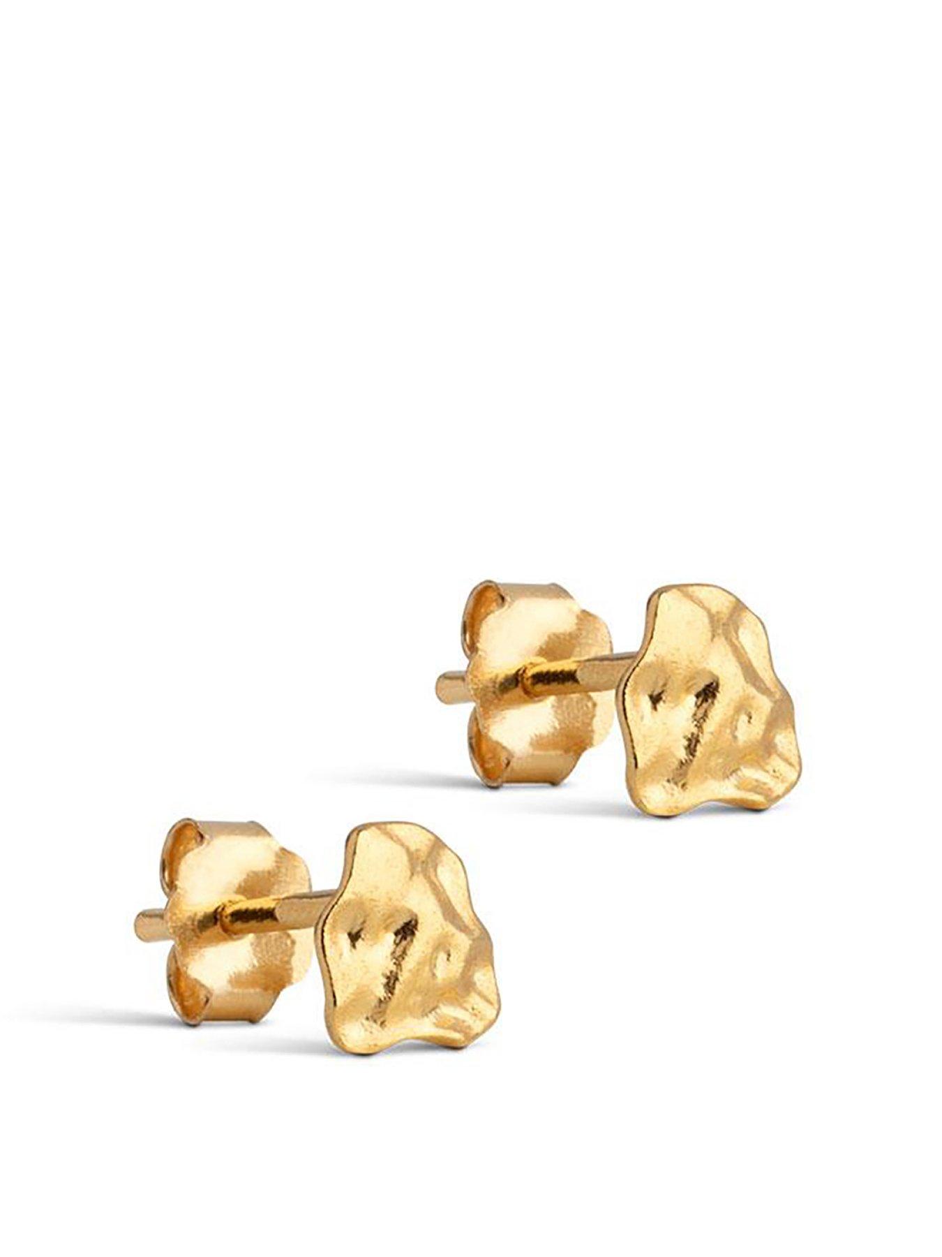 undefined Rio Studs, 18ct Yellow Gold plated 925 Sterling Silver