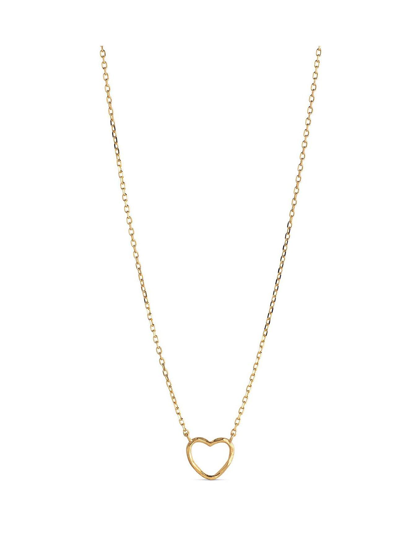 Image 1 of 4 of ENAMEL Copenhagen Heart Necklace, 18ct Yellow Gold plated 925 Sterling Silver