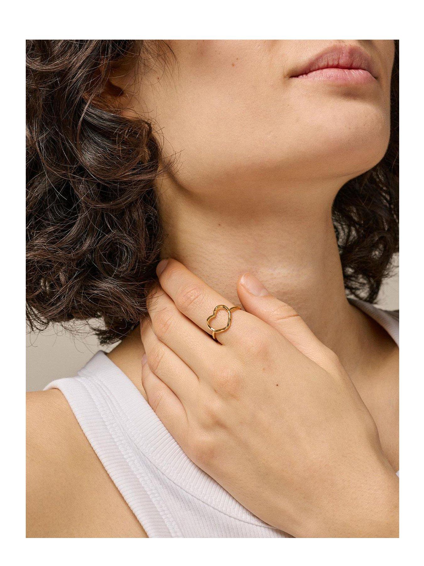  image of enamel-copenhagen-heart-ring-18ct-yellow-gold-plated-925-sterling-silver