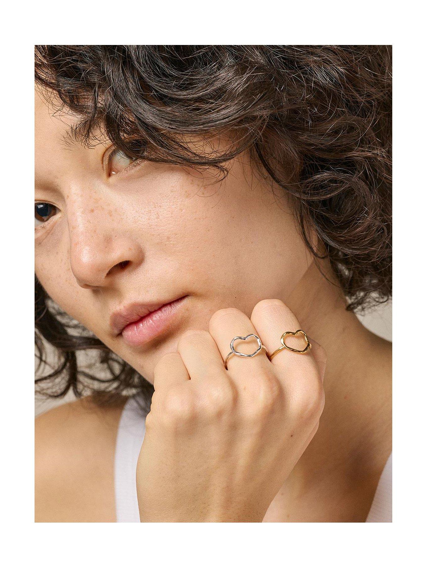  image of enamel-copenhagen-heart-ring-18ct-yellow-gold-plated-925-sterling-silver