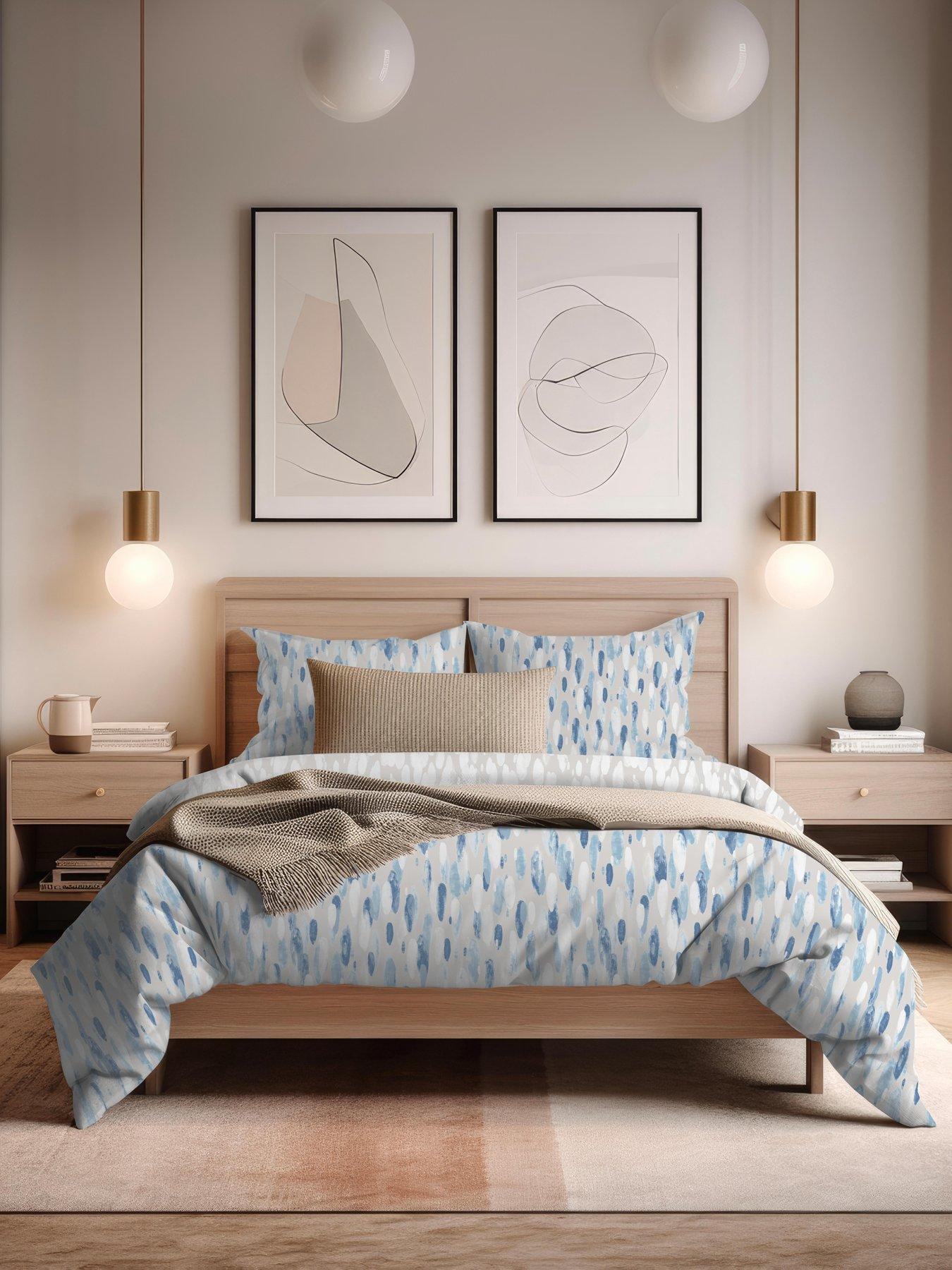 Image 1 of 3 of Copenhagen Home Rayne Blue Duvet Set