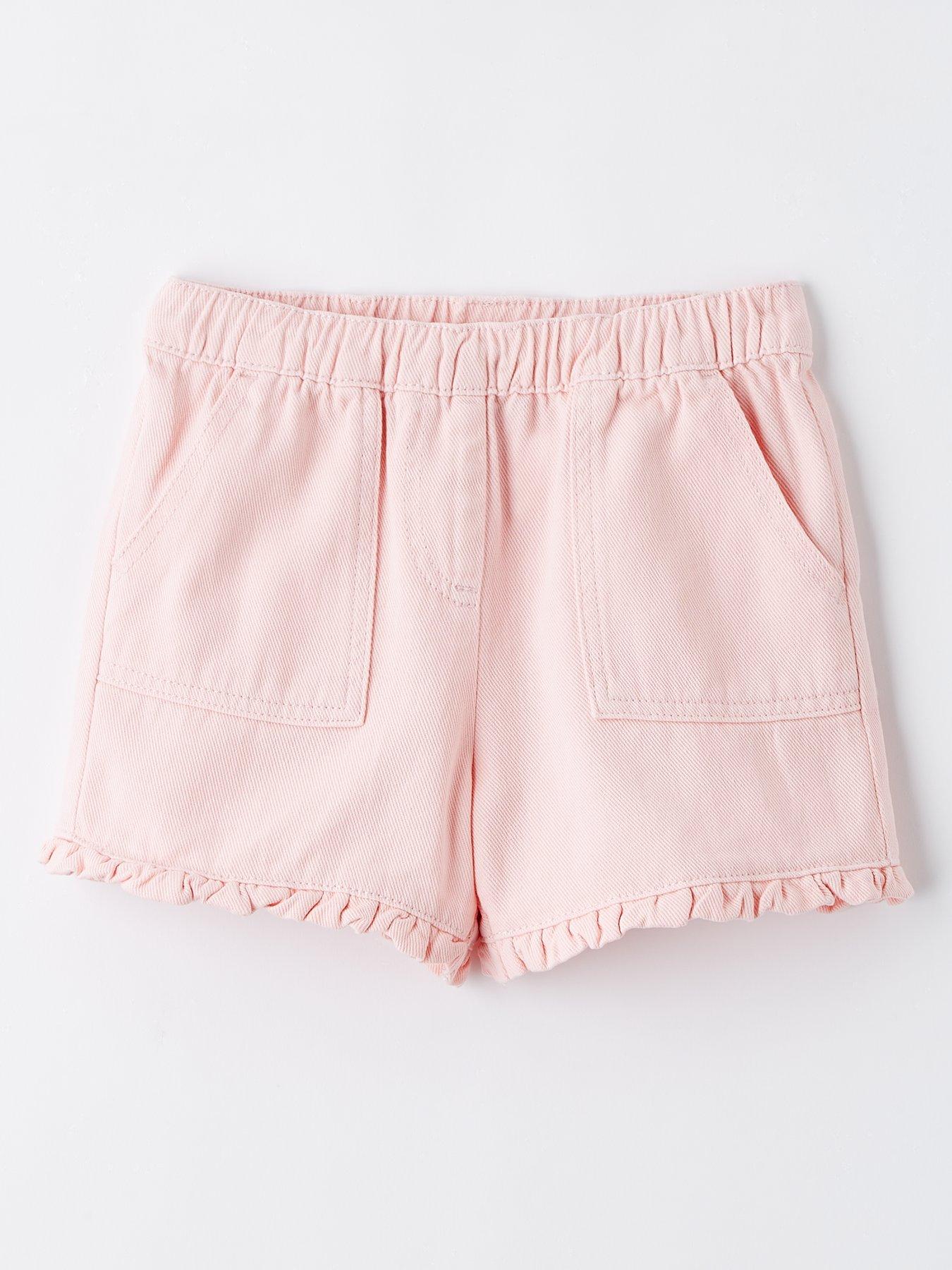 mini-v-by-very-grils-frill-denim-shorts-pink