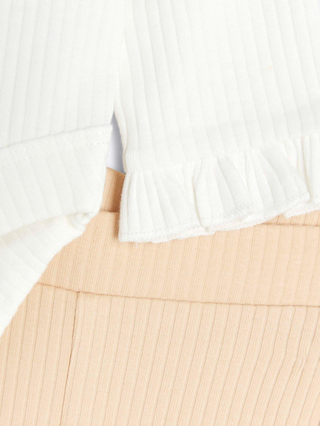 Image 4 of 4 of River Island Baby Baby Girls Kickflare Set - Beige