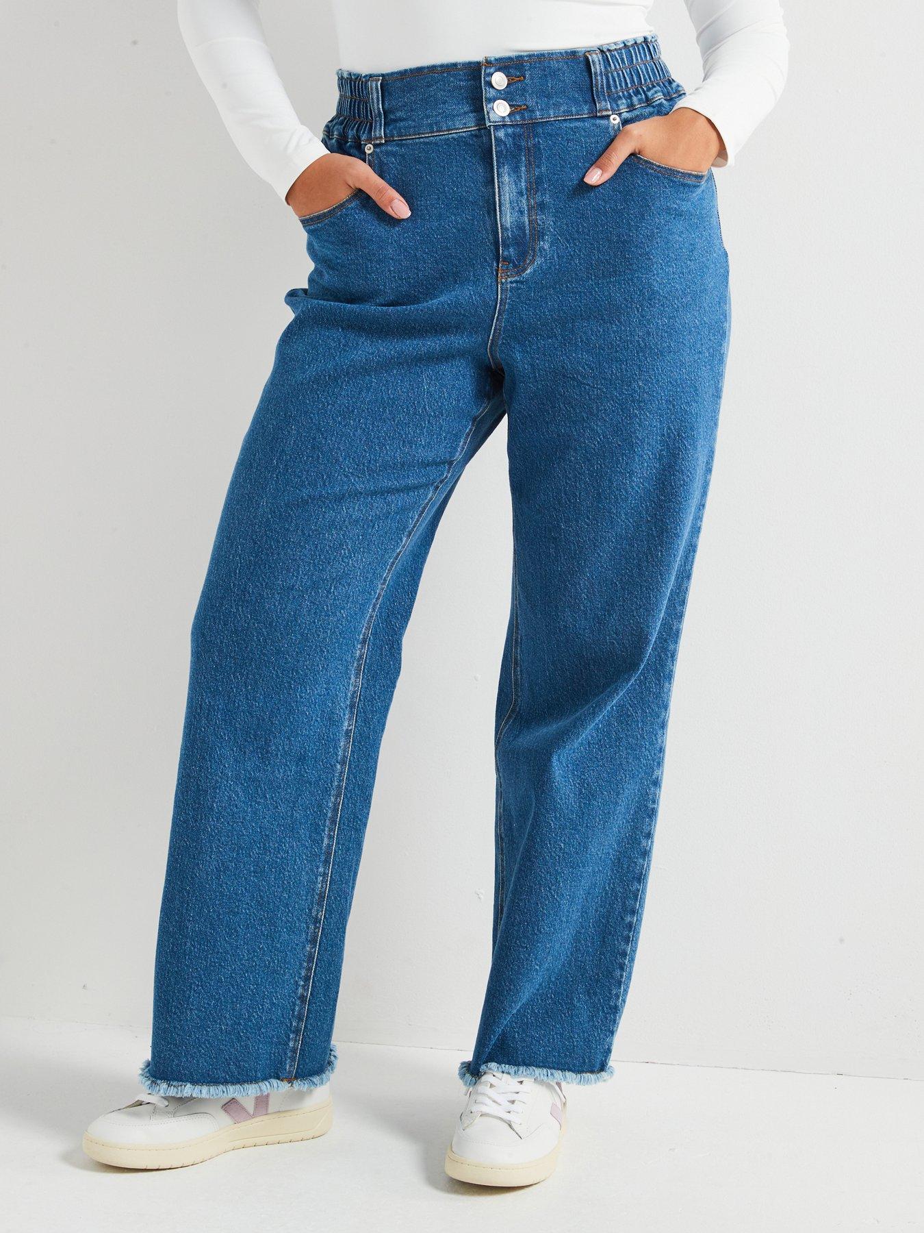 v-by-very-curve-wide-leg-elasticated-waist-jean-blue