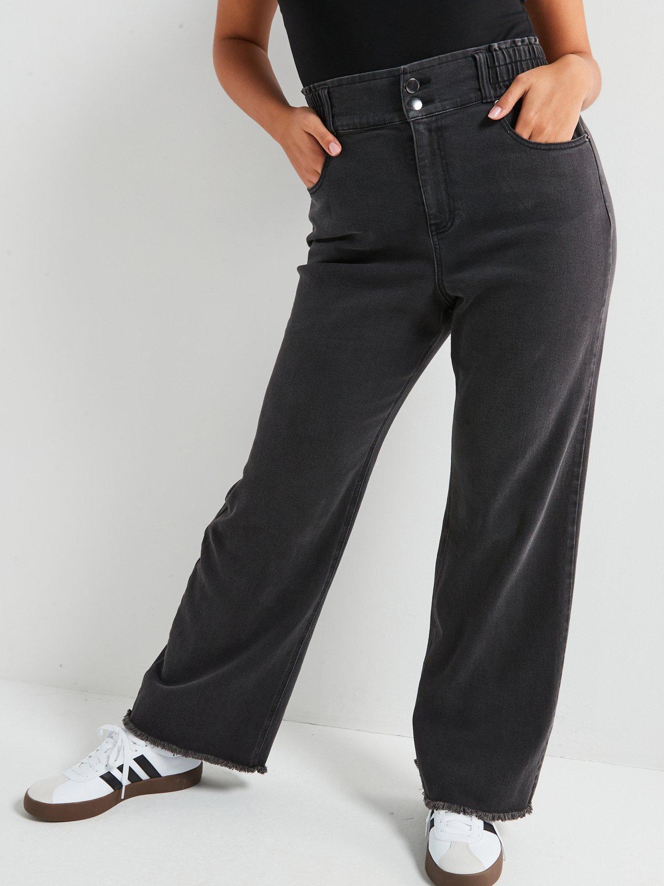 v-by-very-curve-wide-leg-elasticated-waist-jean-grey