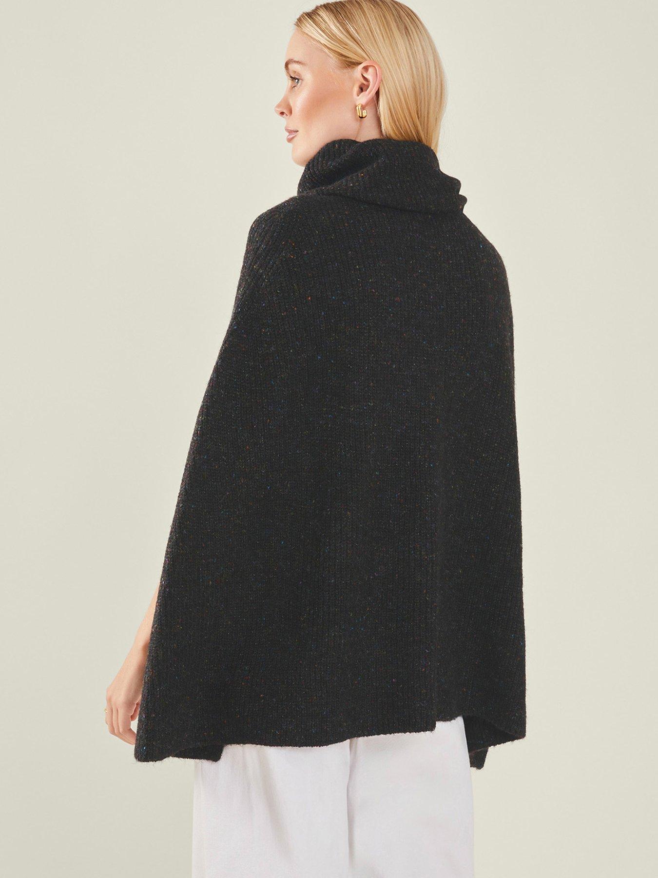  image of accessorize-claudia-nep-poncho-black