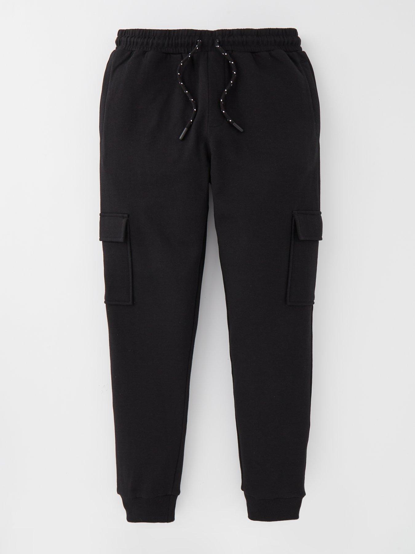 The Very Collection Boys Cargo Joggers - Black