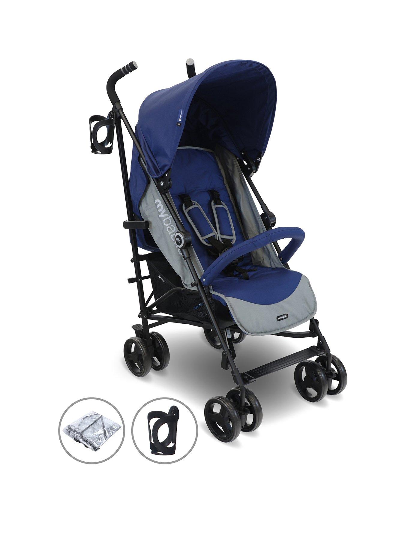 My Babiie MB02 Plus Blue Lightweight Stroller Littlewoods