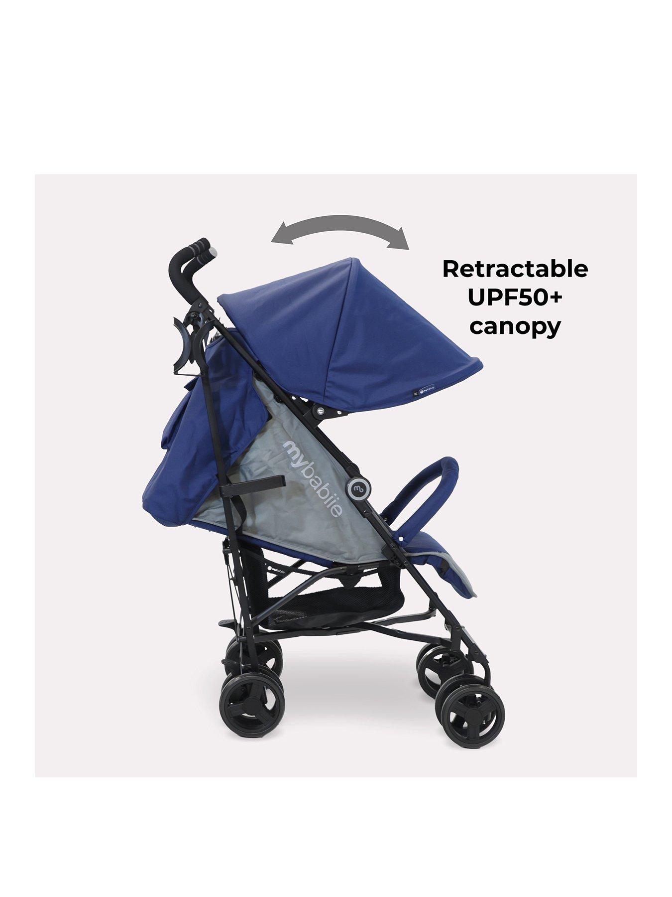  image of my-babiie-mb02-plus-blue-lightweight-stroller