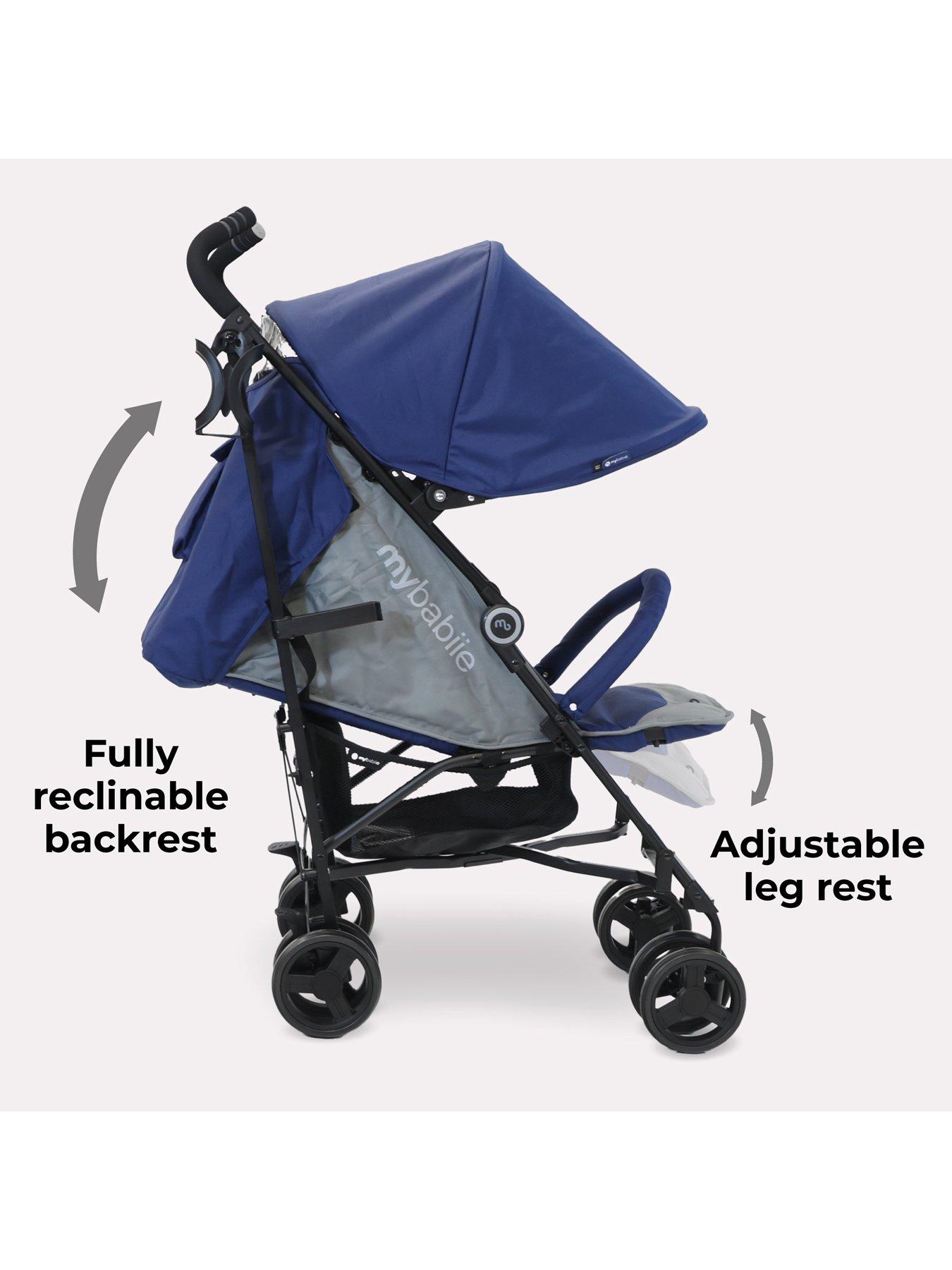  image of my-babiie-mb02-plus-blue-lightweight-stroller