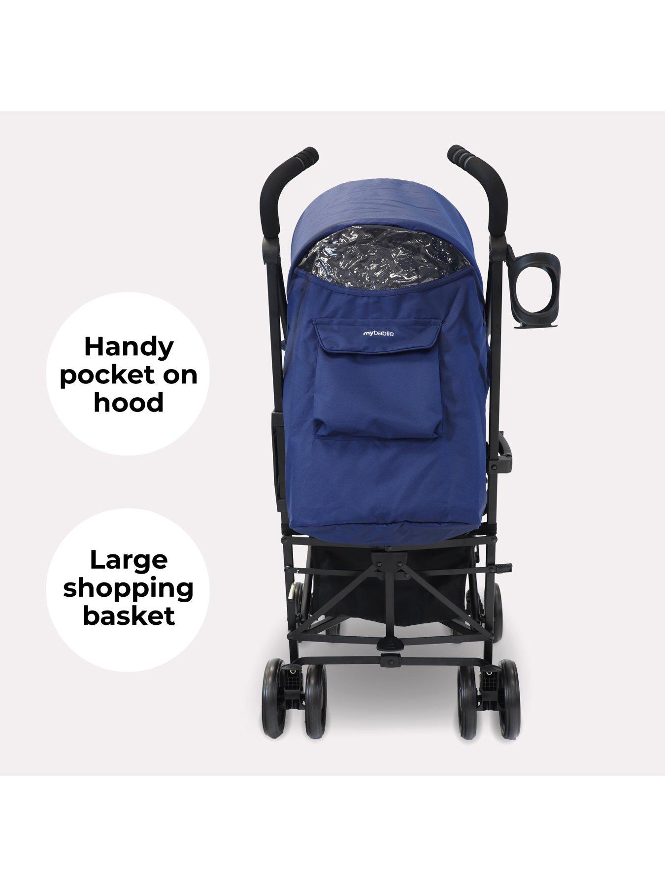  image of my-babiie-mb02-plus-blue-lightweight-stroller