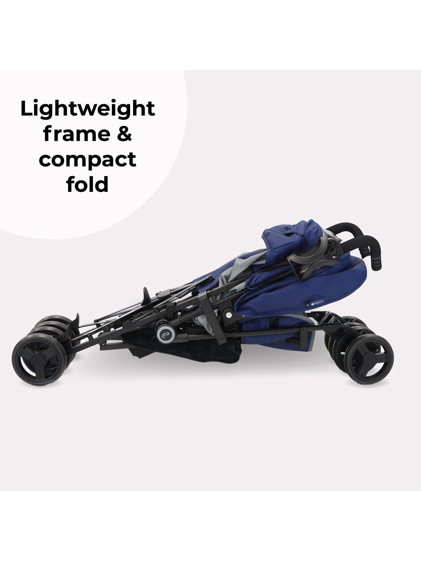  image of my-babiie-mb02-plus-blue-lightweight-stroller