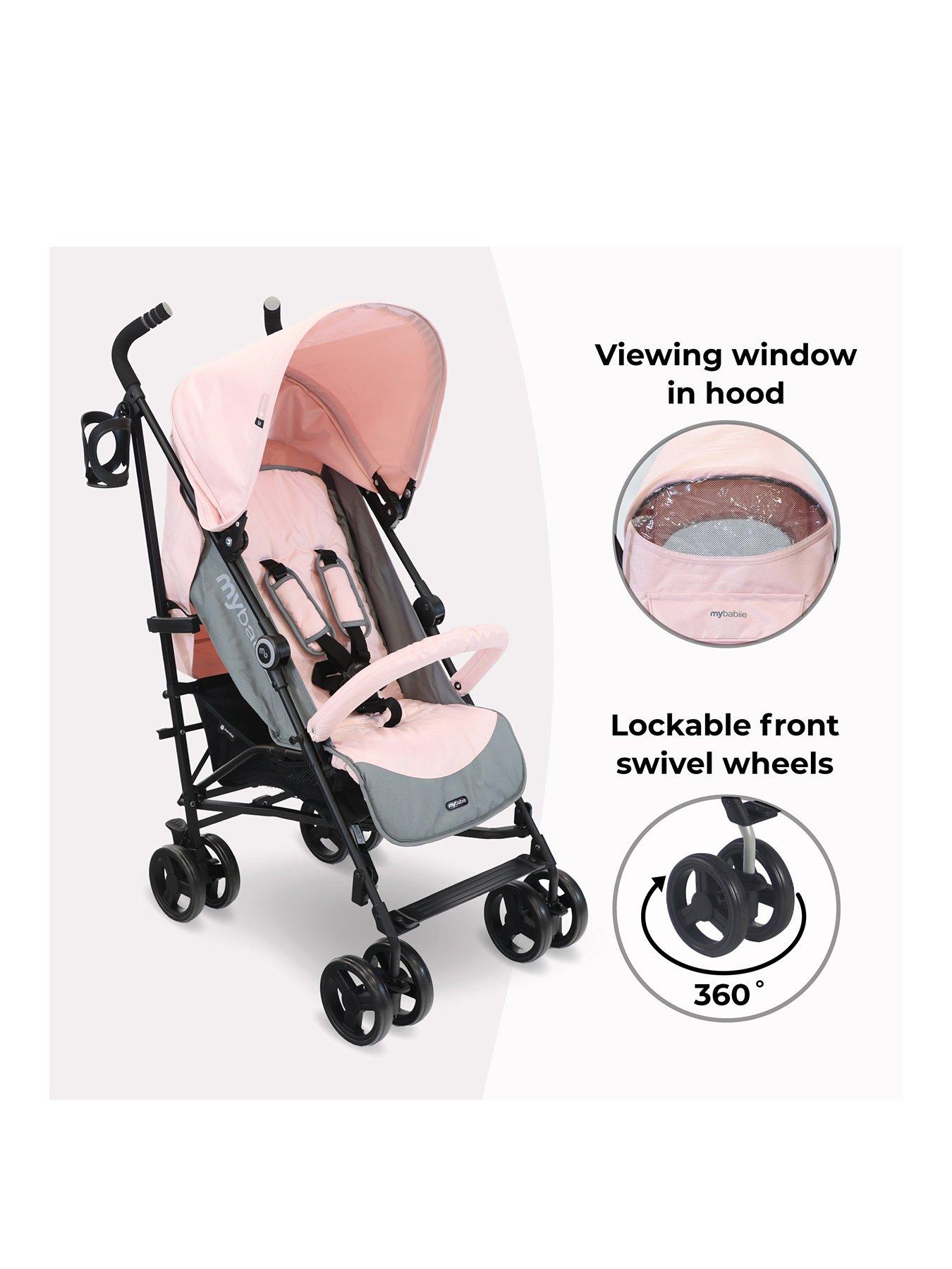 My Babiie MB02 Plus Pink Lightweight Stroller littlewoods