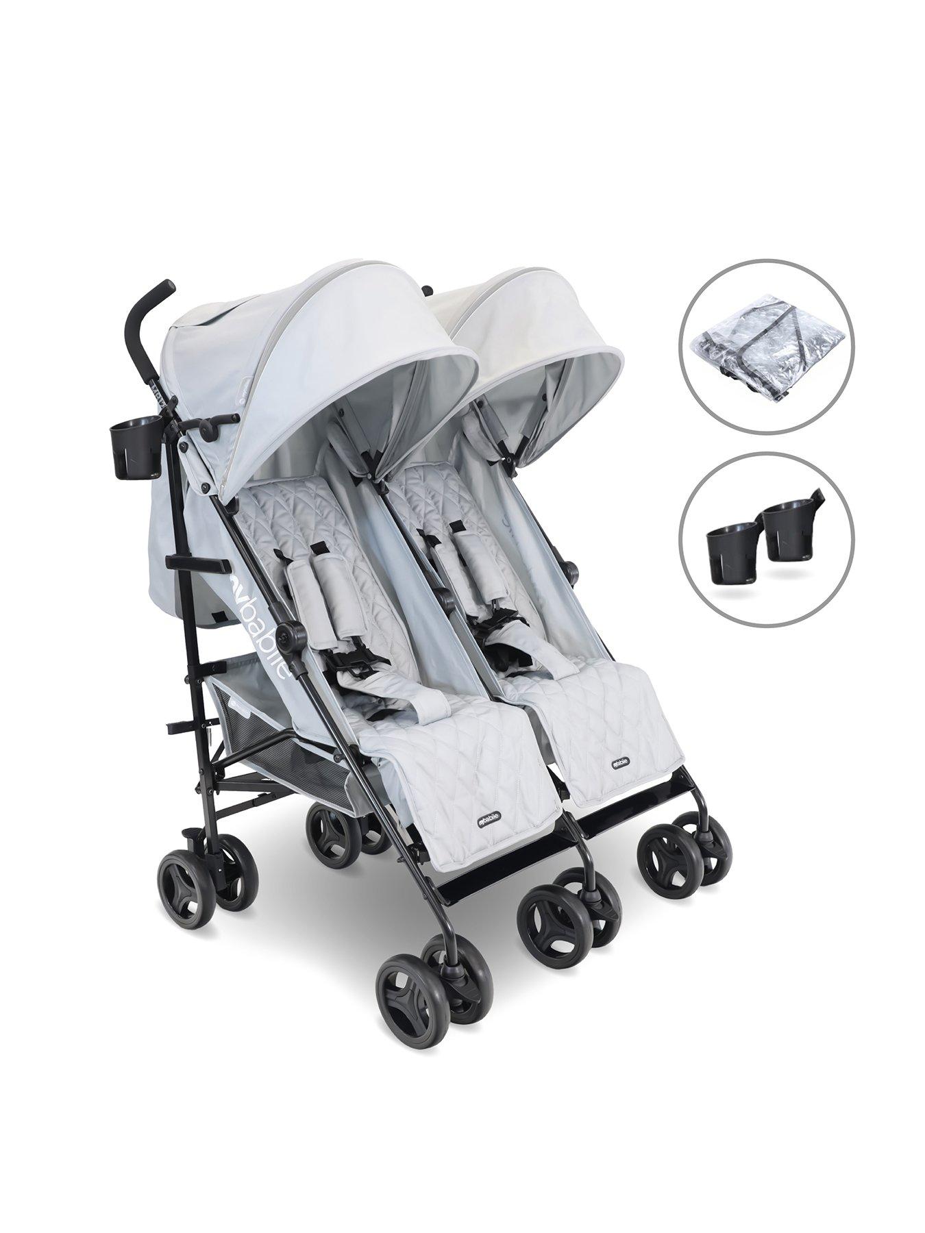 undefined MB12 Lightweight Twin Stroller - Grey